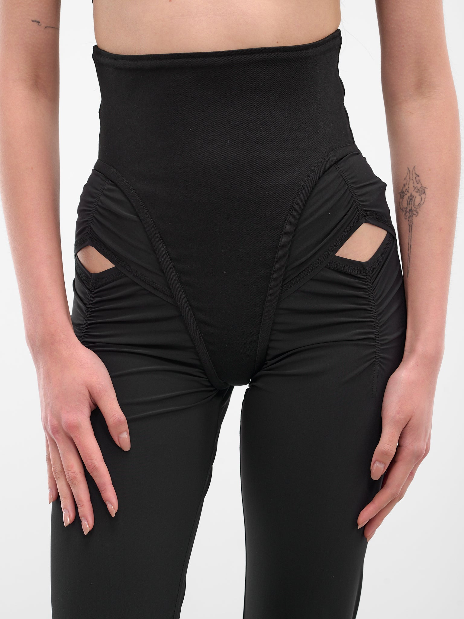 Black High-Waist Scythe Trousers - 4
