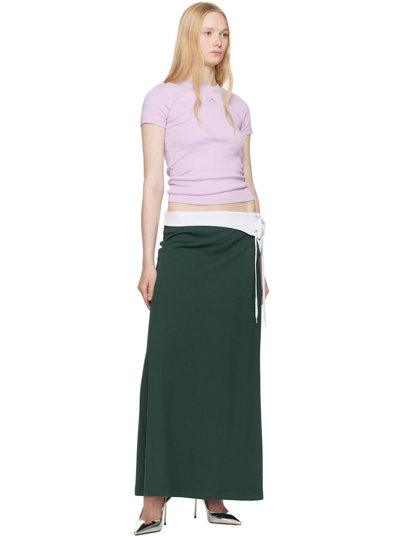 Marine Serre Purple Moon Logo Jersey Baby Fit T-shirt outlook