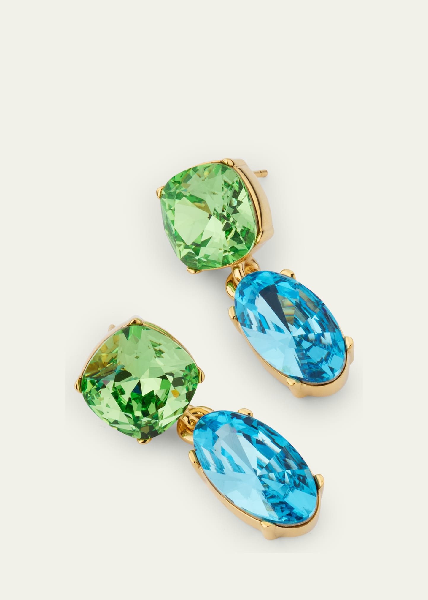 Crystal Two-Drop Earrings - 3