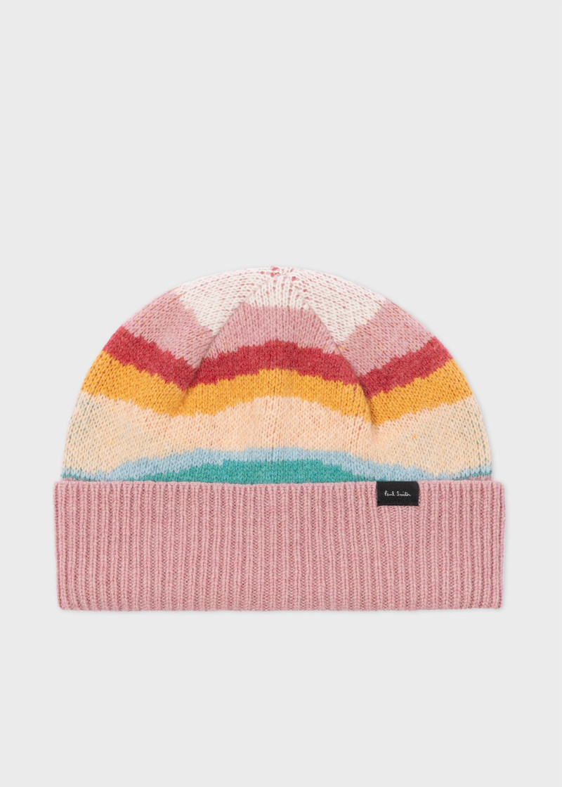 Women's Pink 'Swirl' Knitted Beanie 1