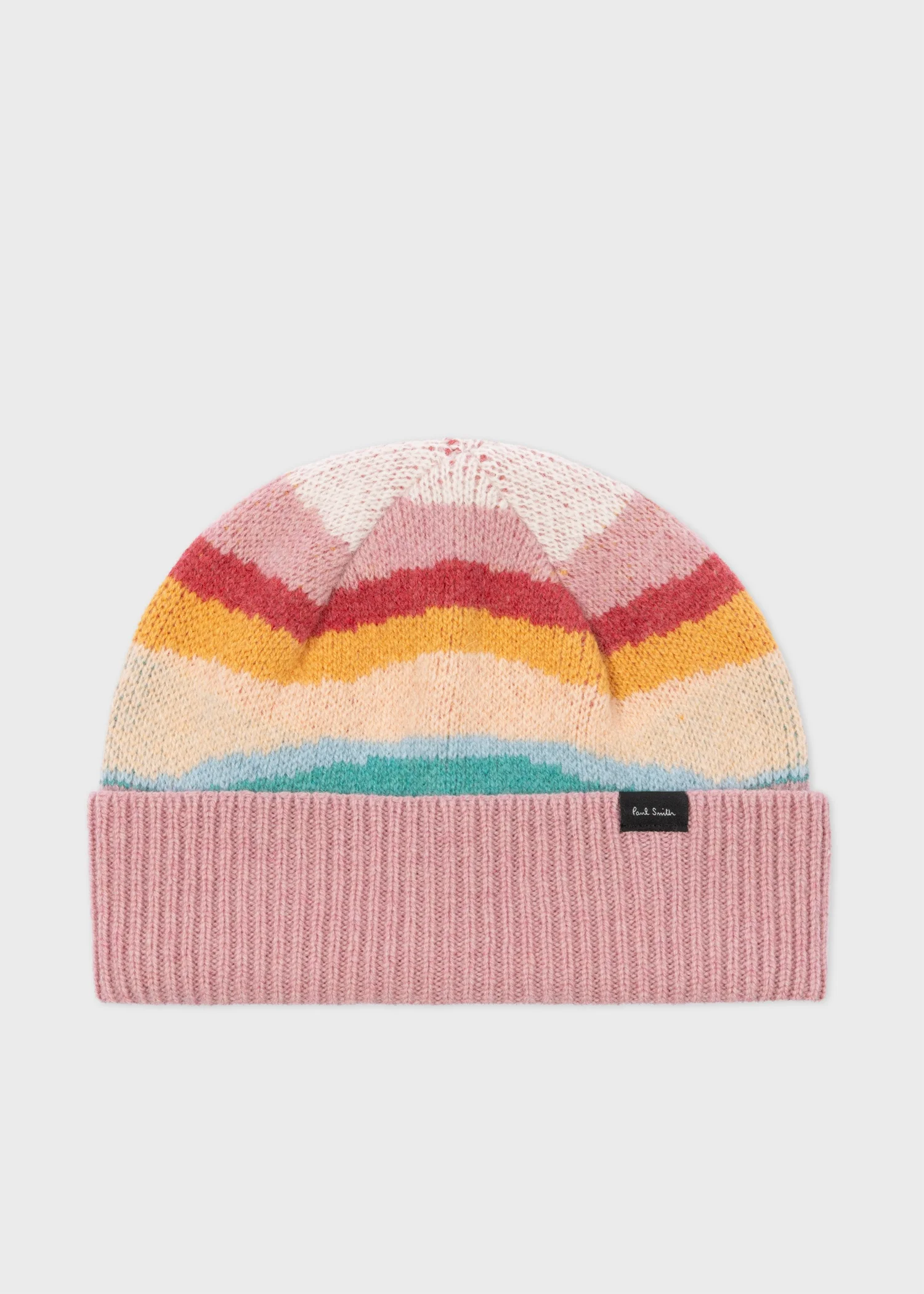 Women's Pink 'Swirl' Knitted Beanie - 1