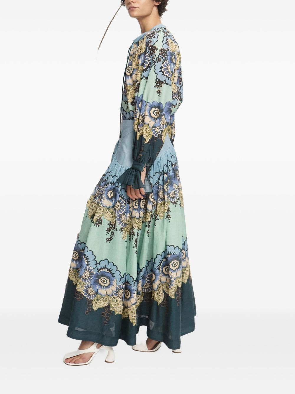 Madalena floral-print tiered maxi skirt - 2