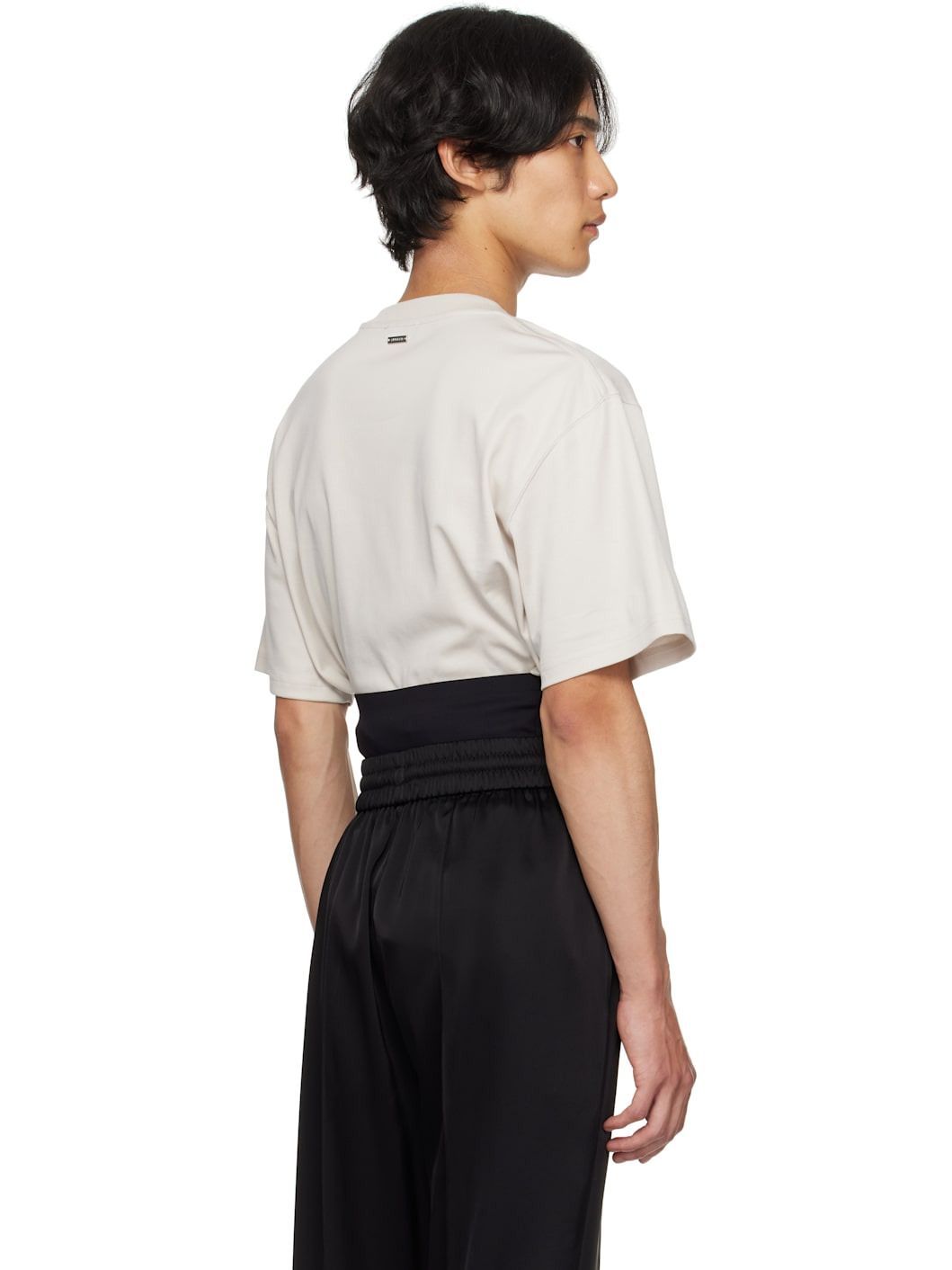 Taupe & Black Boxy Corset T-shirt - 3