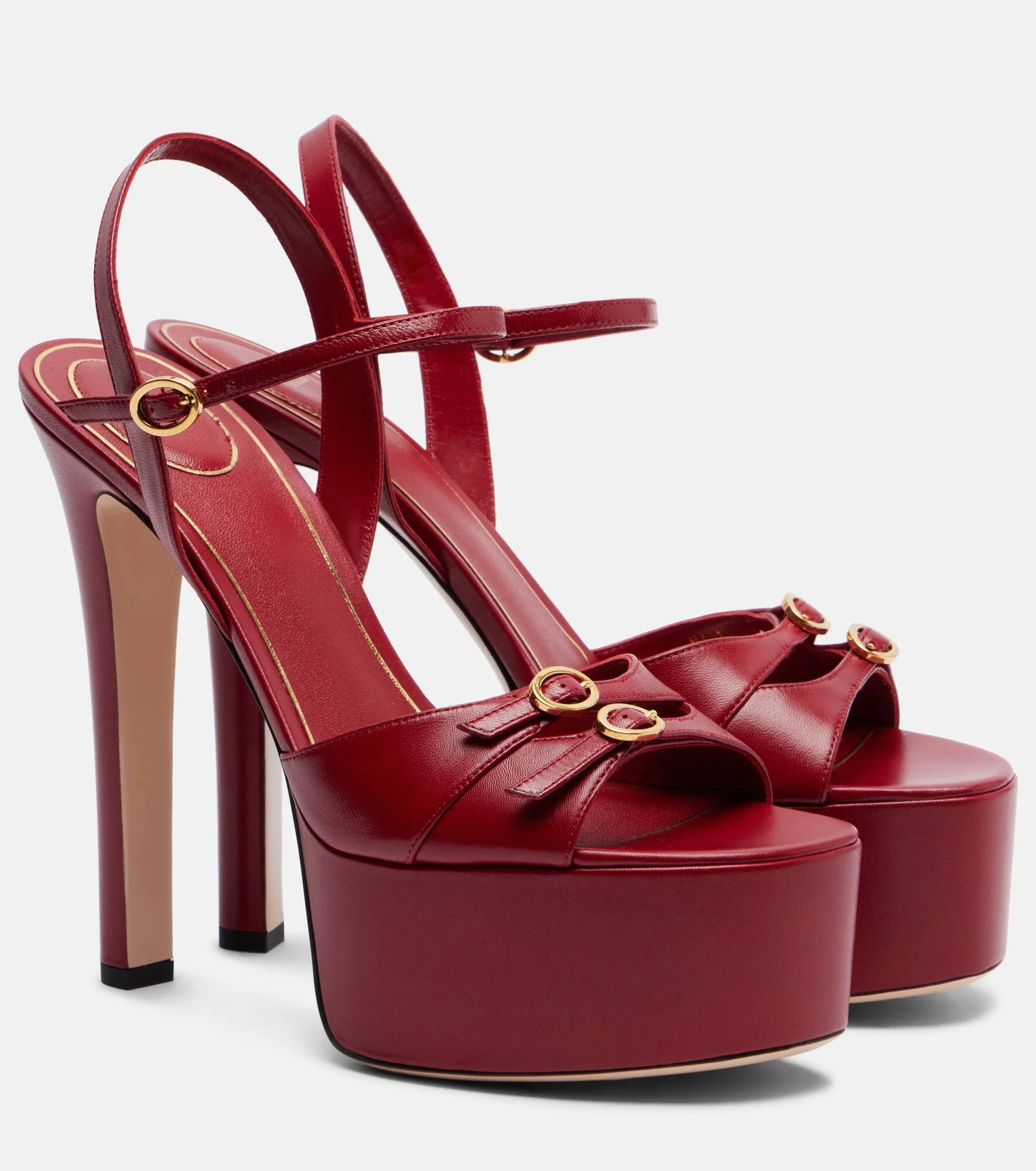 Crasher 145 leather platform sandals - 1