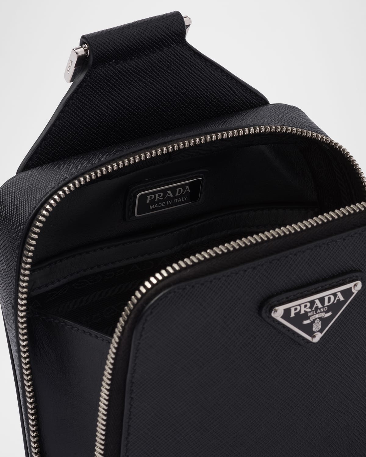 Brique Saffiano Leather Crossbody Bag - 3
