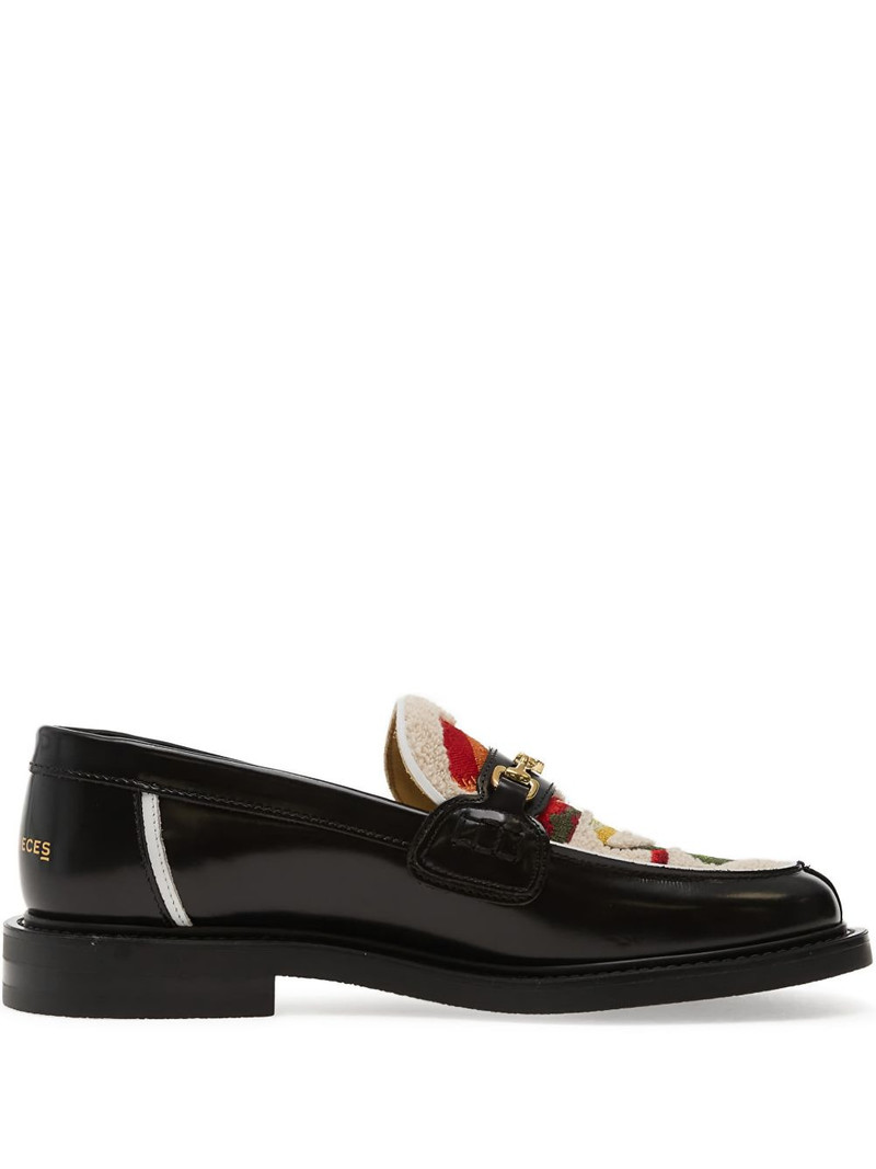 embroidered chain loafers 1