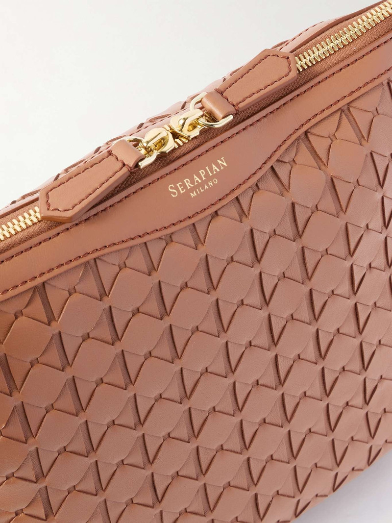 Anì Mosaico leather shoulder bag Tan 4