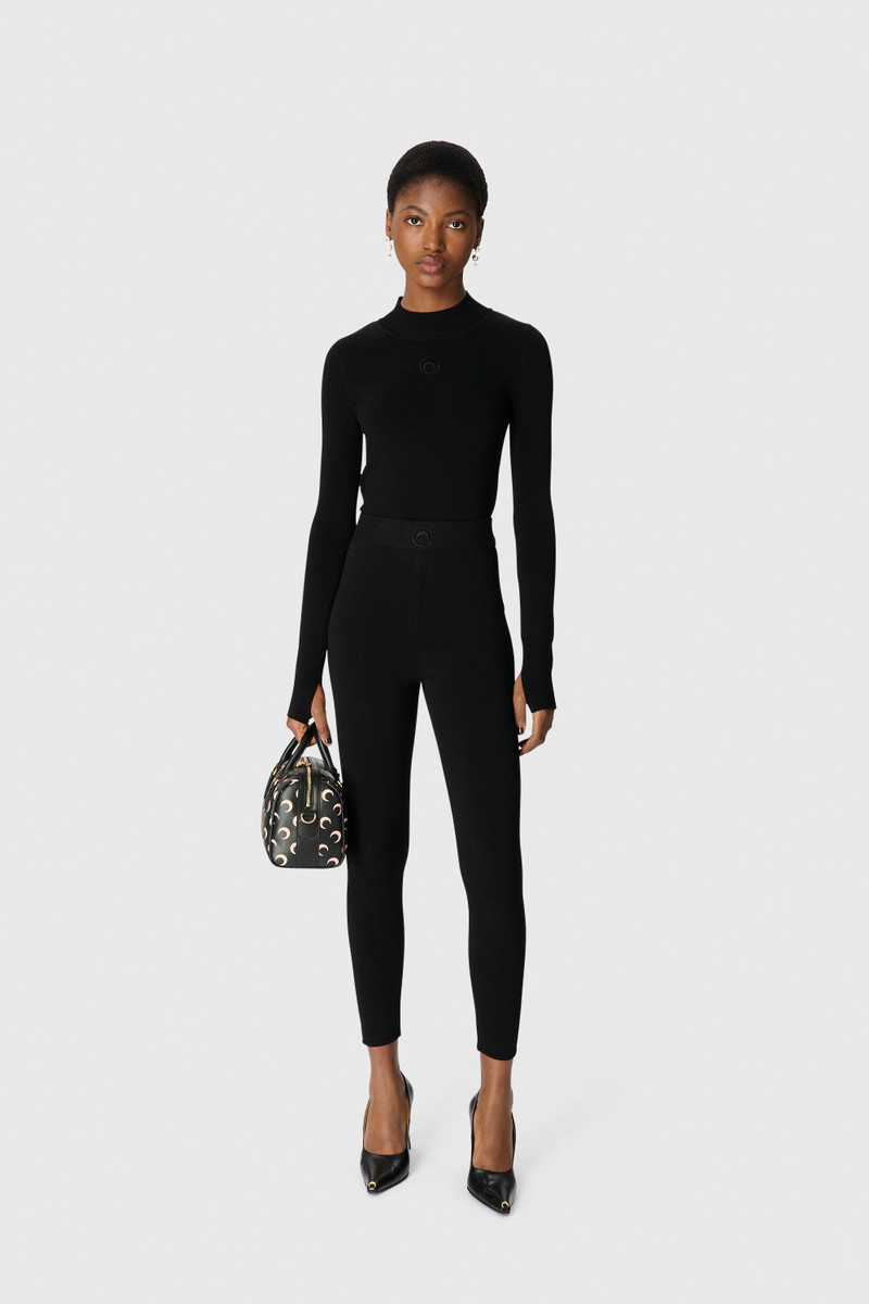Marine Serre Moon Logo Knit Ls Highneck Top outlook