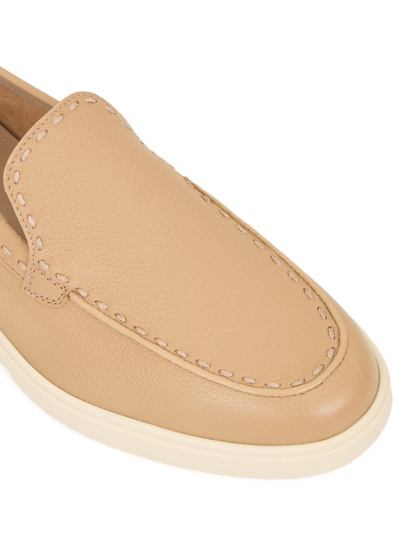 stitch-embellished leather loafers 4