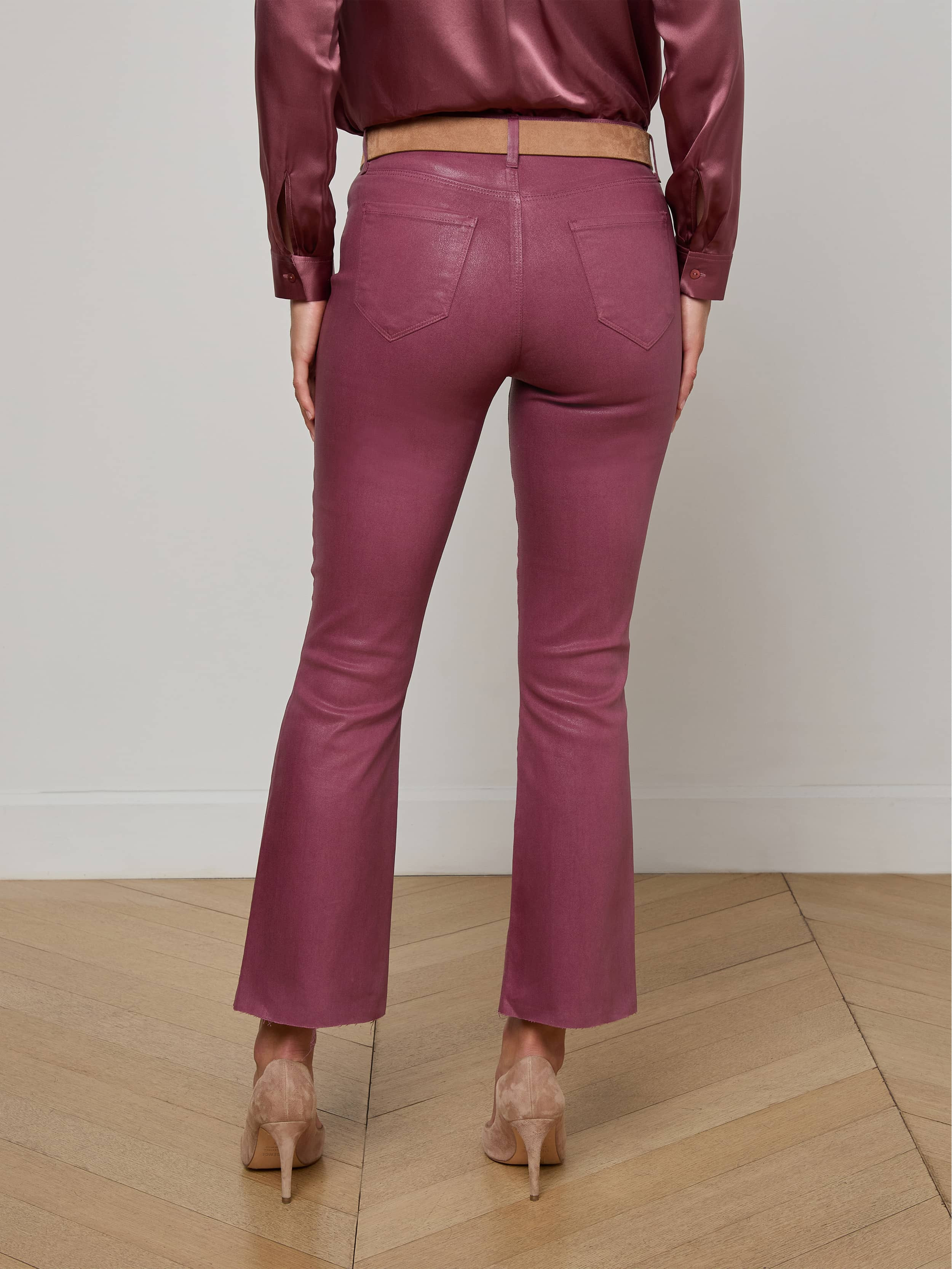 Kendra Coated Cropped Flare Jean - 5