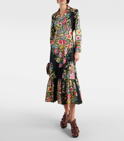 Etro Printed cotton midi dress outlook