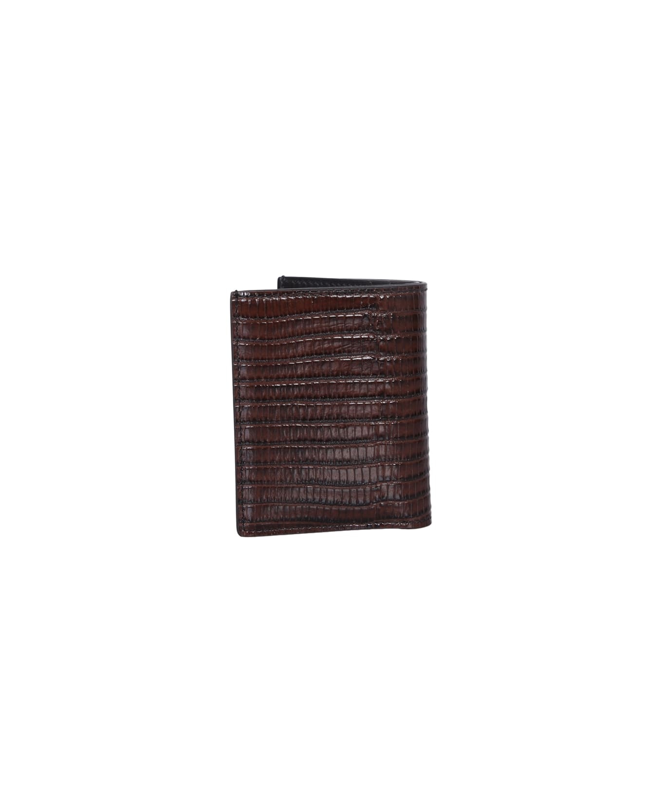 Tejus Vertical 6 Slots Brown Cardholder - 2