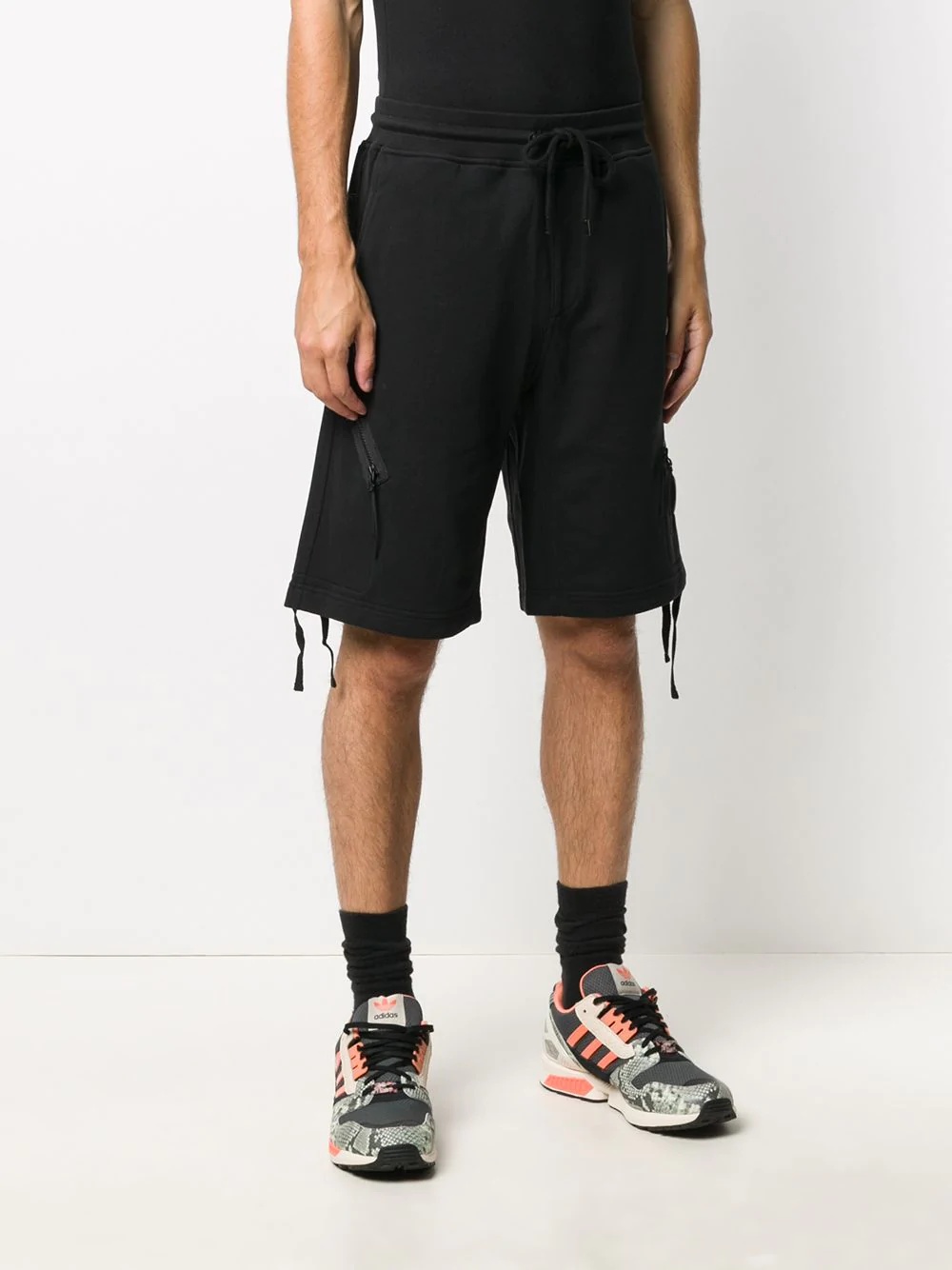 Lens embellished track shorts - 3