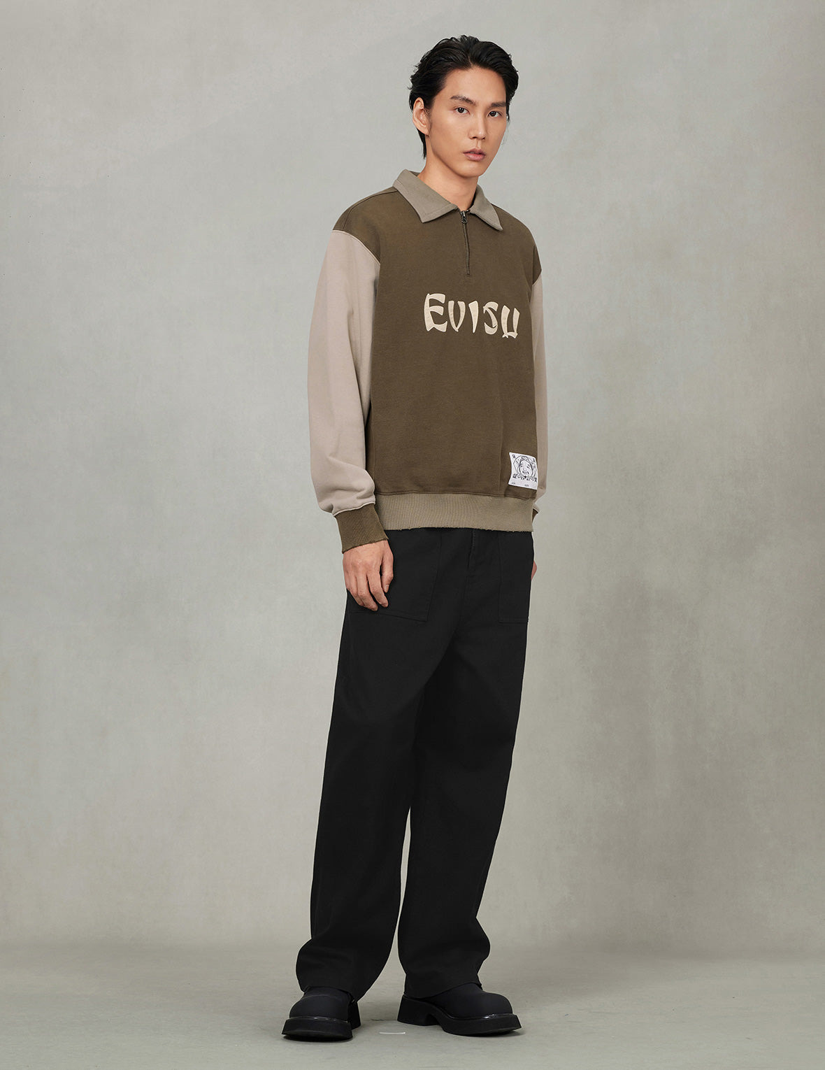 Logo Appliqué Regular Fit Half-Zip Color-Blocking Sweatshirt - 8