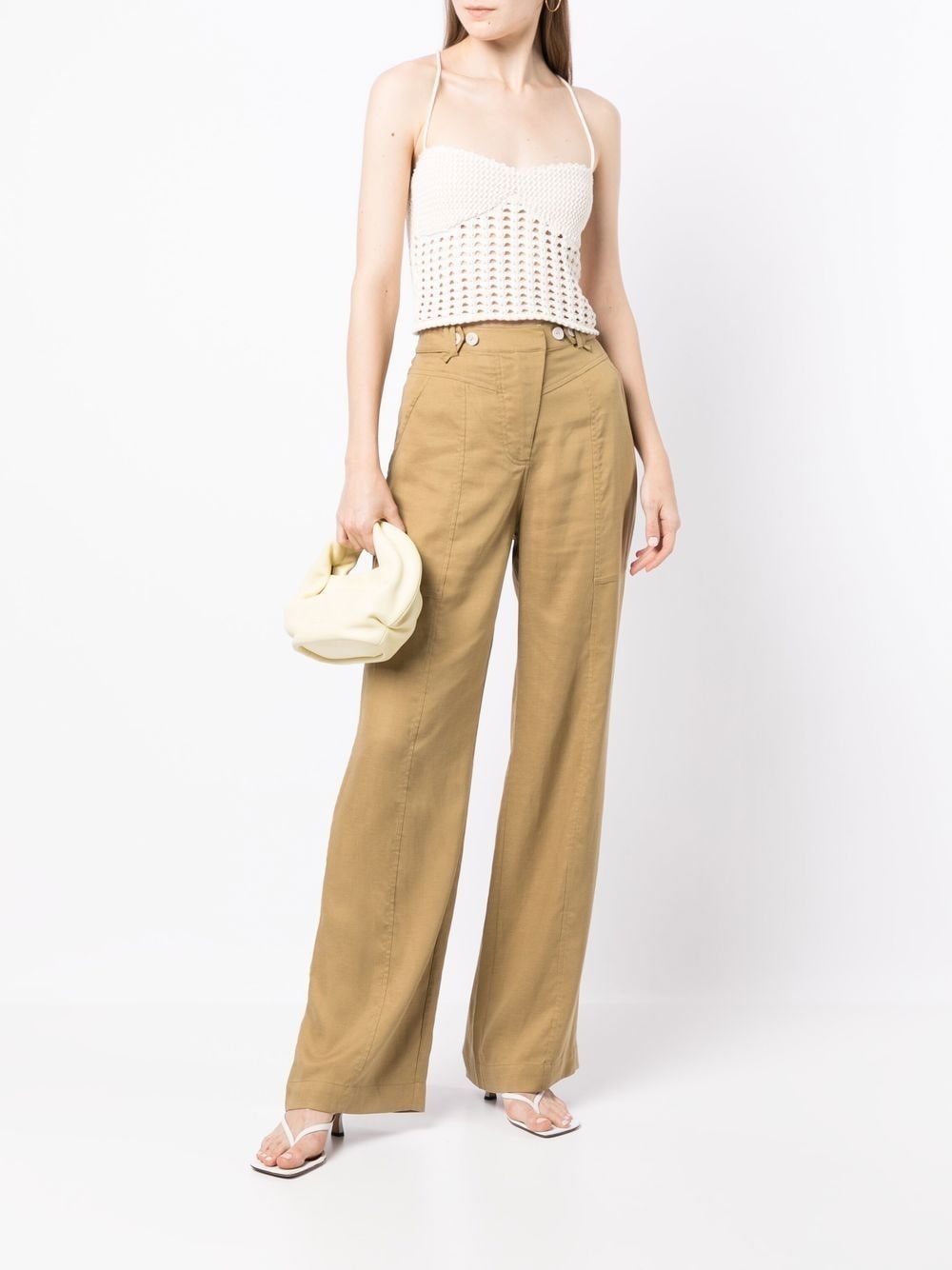 high-waisted straight-leg trousers - 2