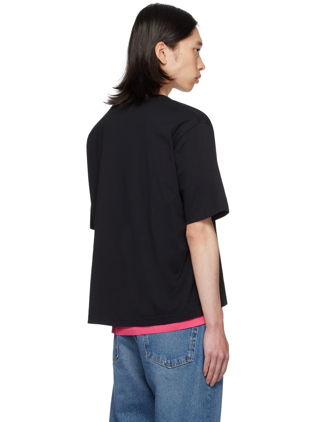 Black Organic Cotton Crewneck T-Shirt - 3