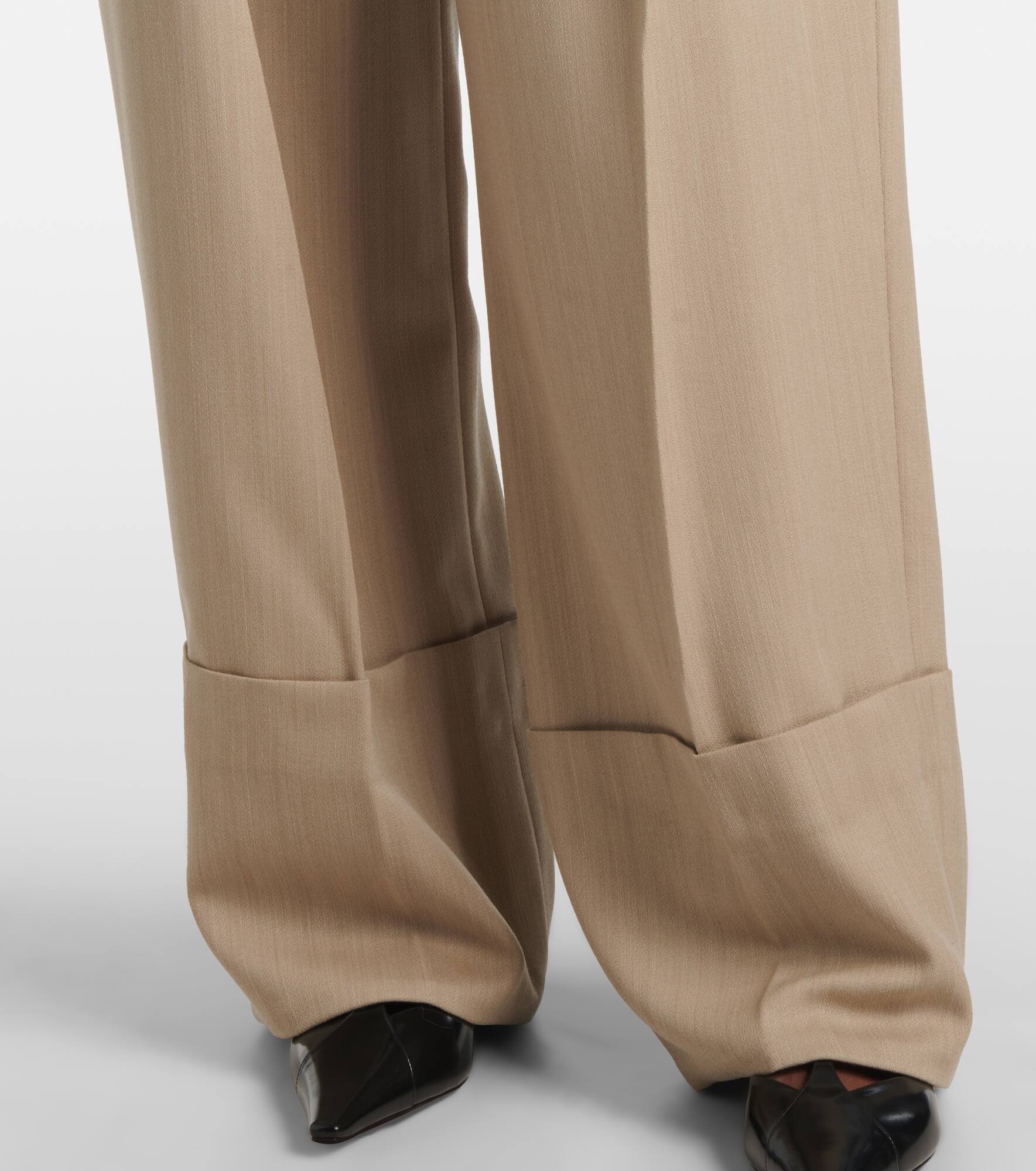 Virgin wool wide-leg pants - 5