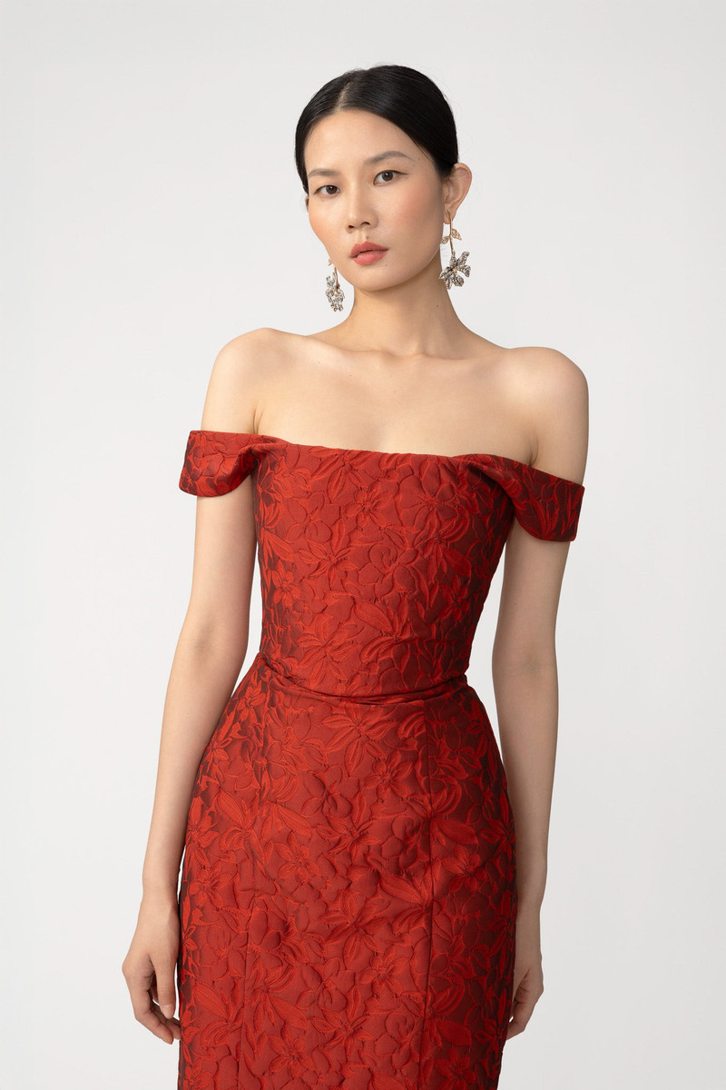 JOANNA JACQUARD GOWN 2
