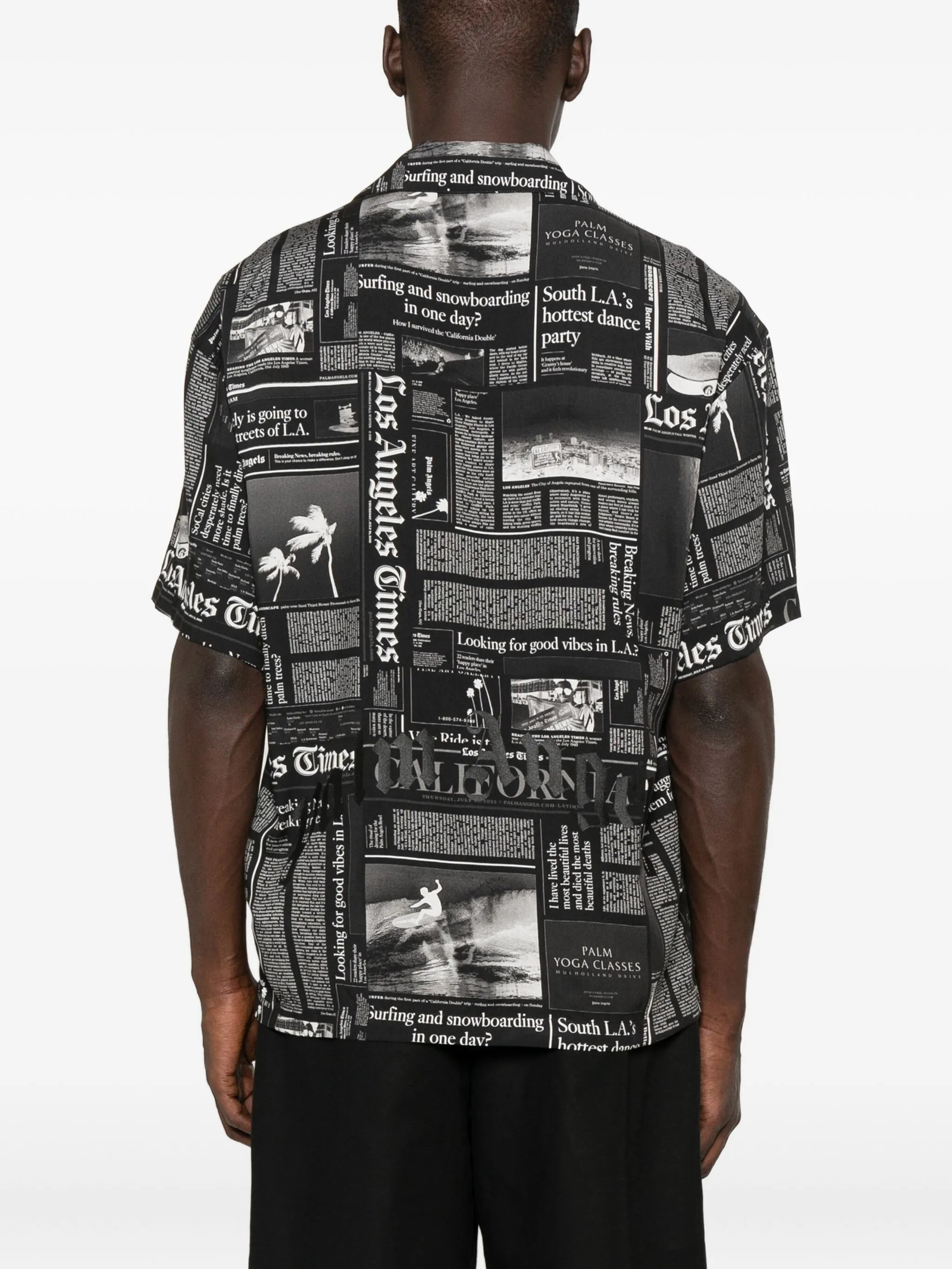 Palm Angels Newspaper-print Shirt - 4