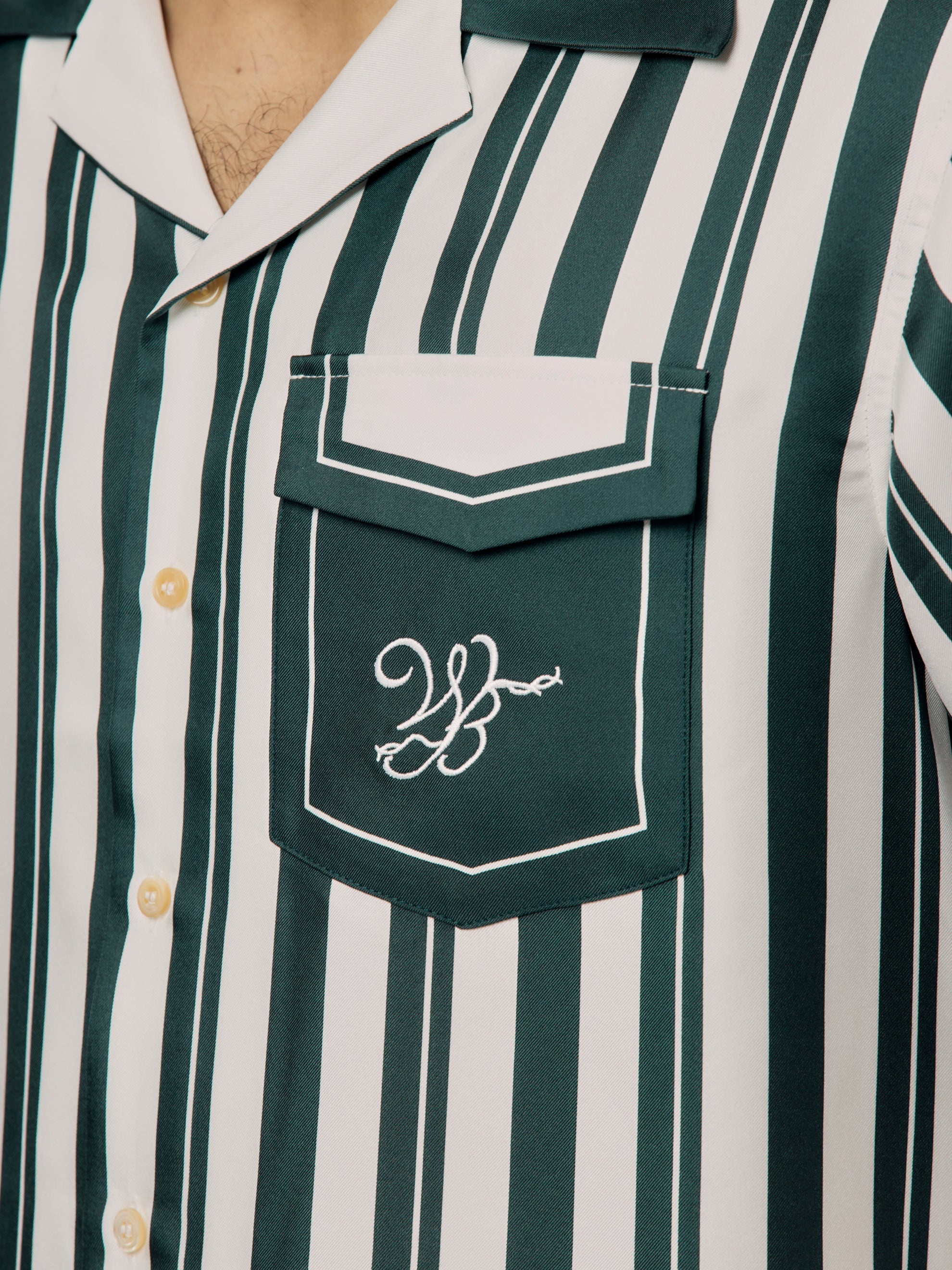 JUNE BOWLING SHIRT (IVORY/GREEN) - 5