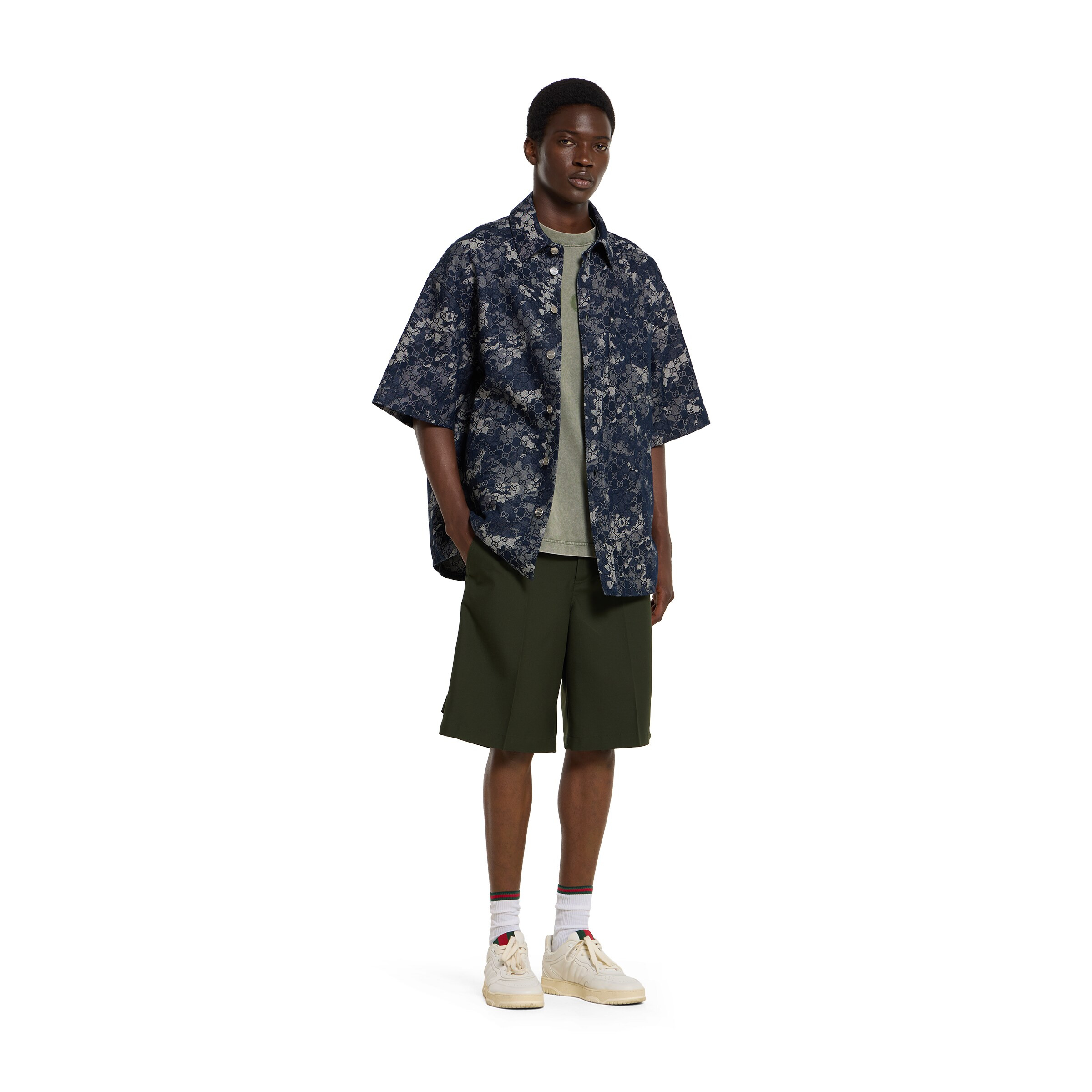 GG jacquard denim shirt - 2
