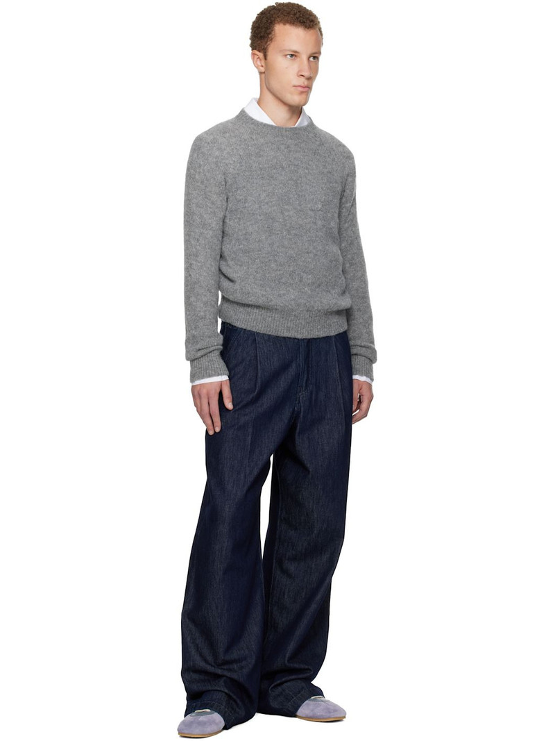 Dries Van Noten Gray Raglan Sweater outlook