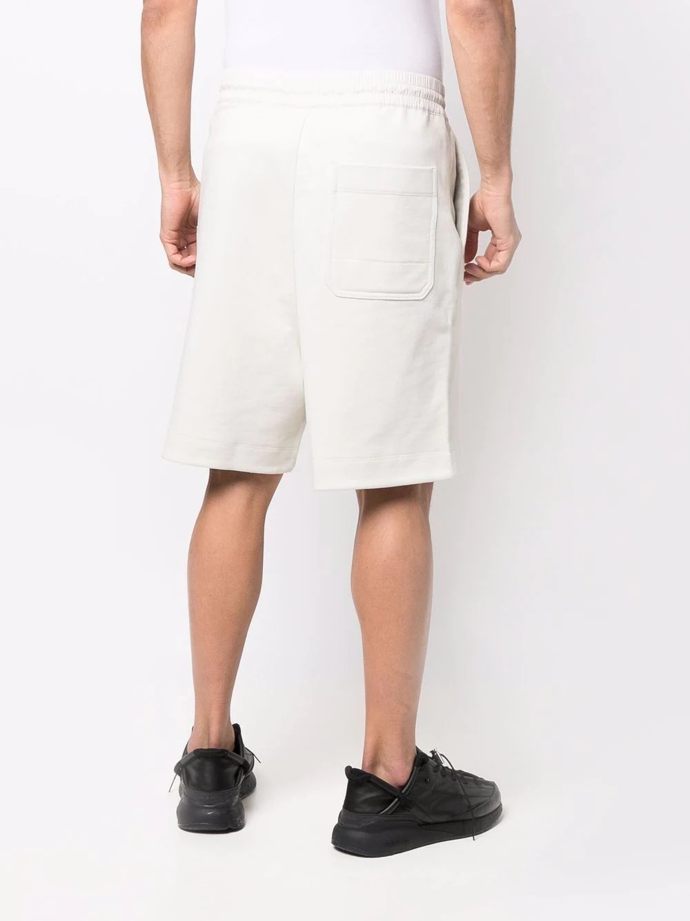 straight-leg cotton shorts - 4