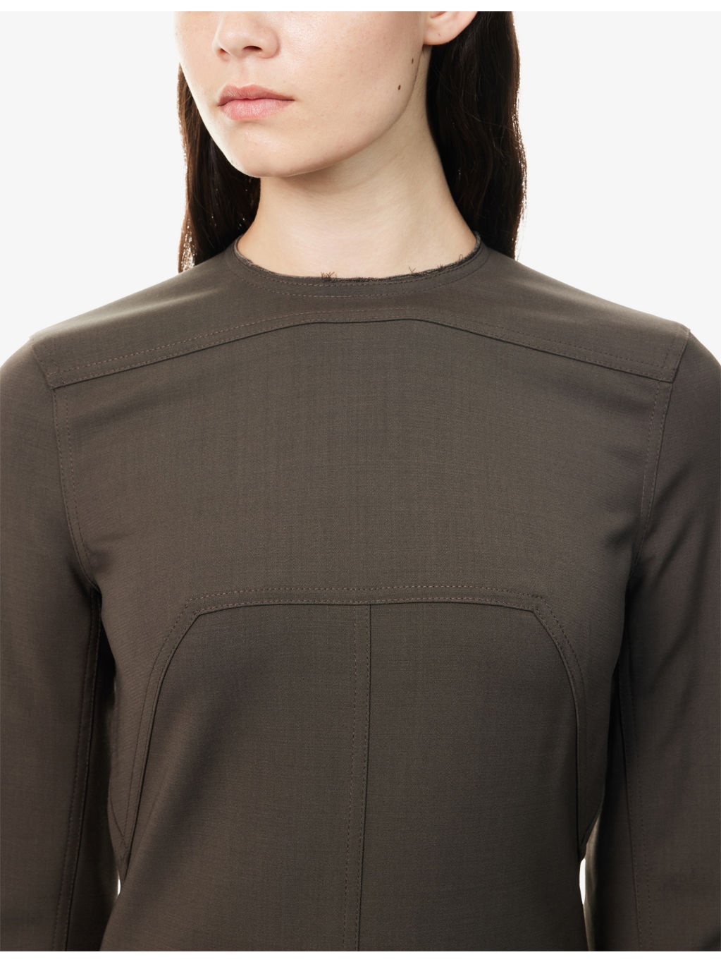 Maillot Long-Sleeves Stretch-Wool Blend Gown - 5