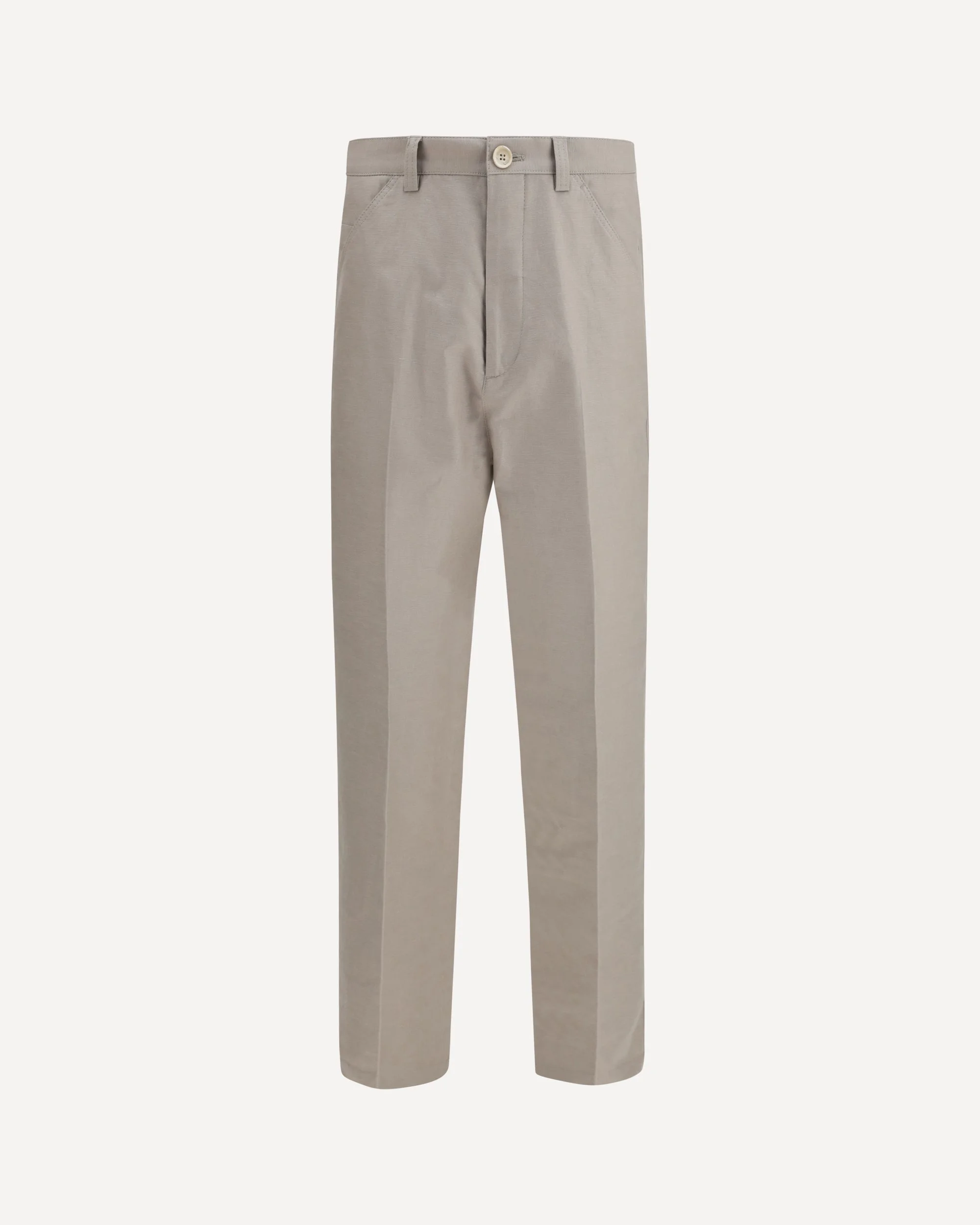 Trousers tailored in cotton with belt loops - 1