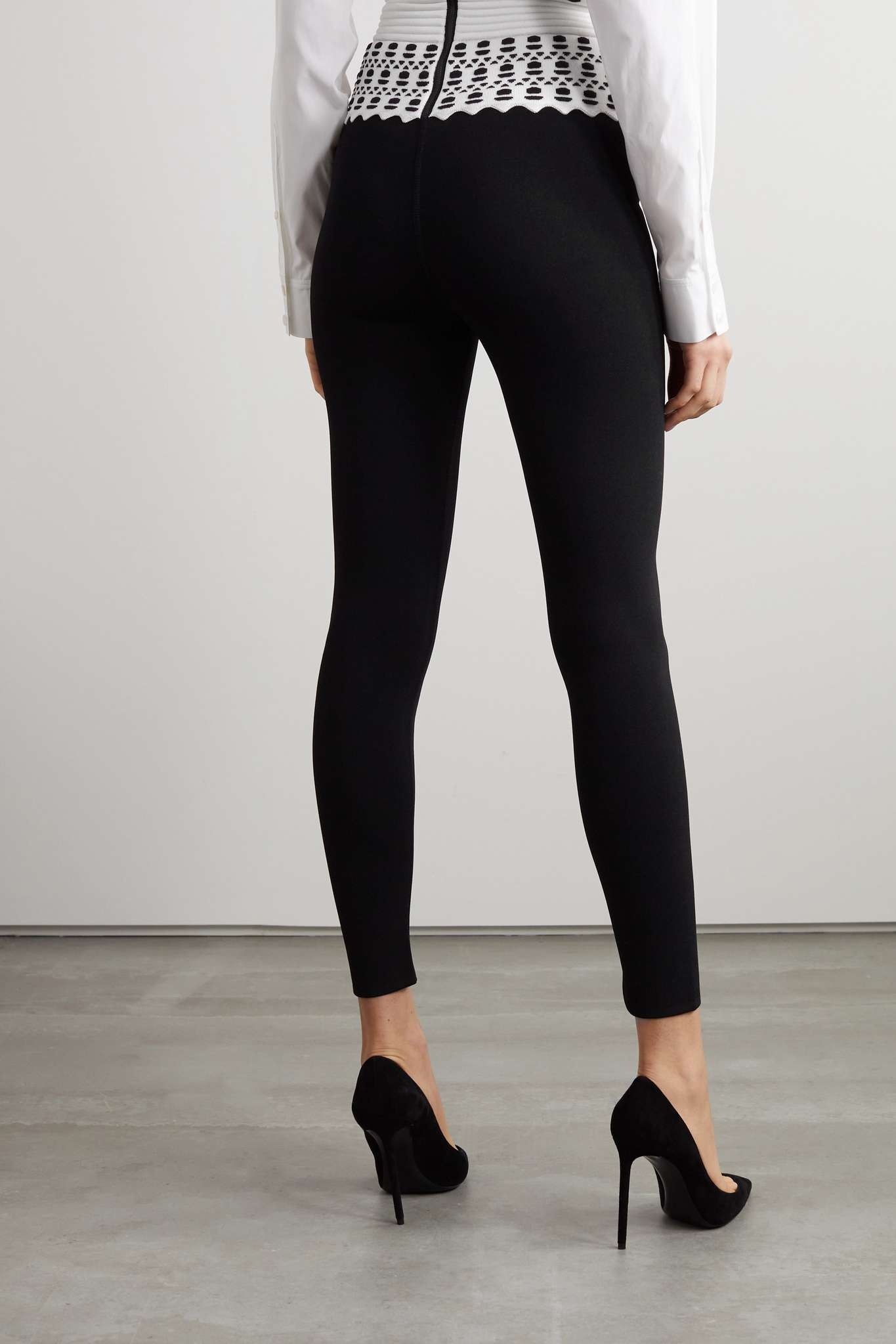 Color-block stretch-jersey leggings - 3