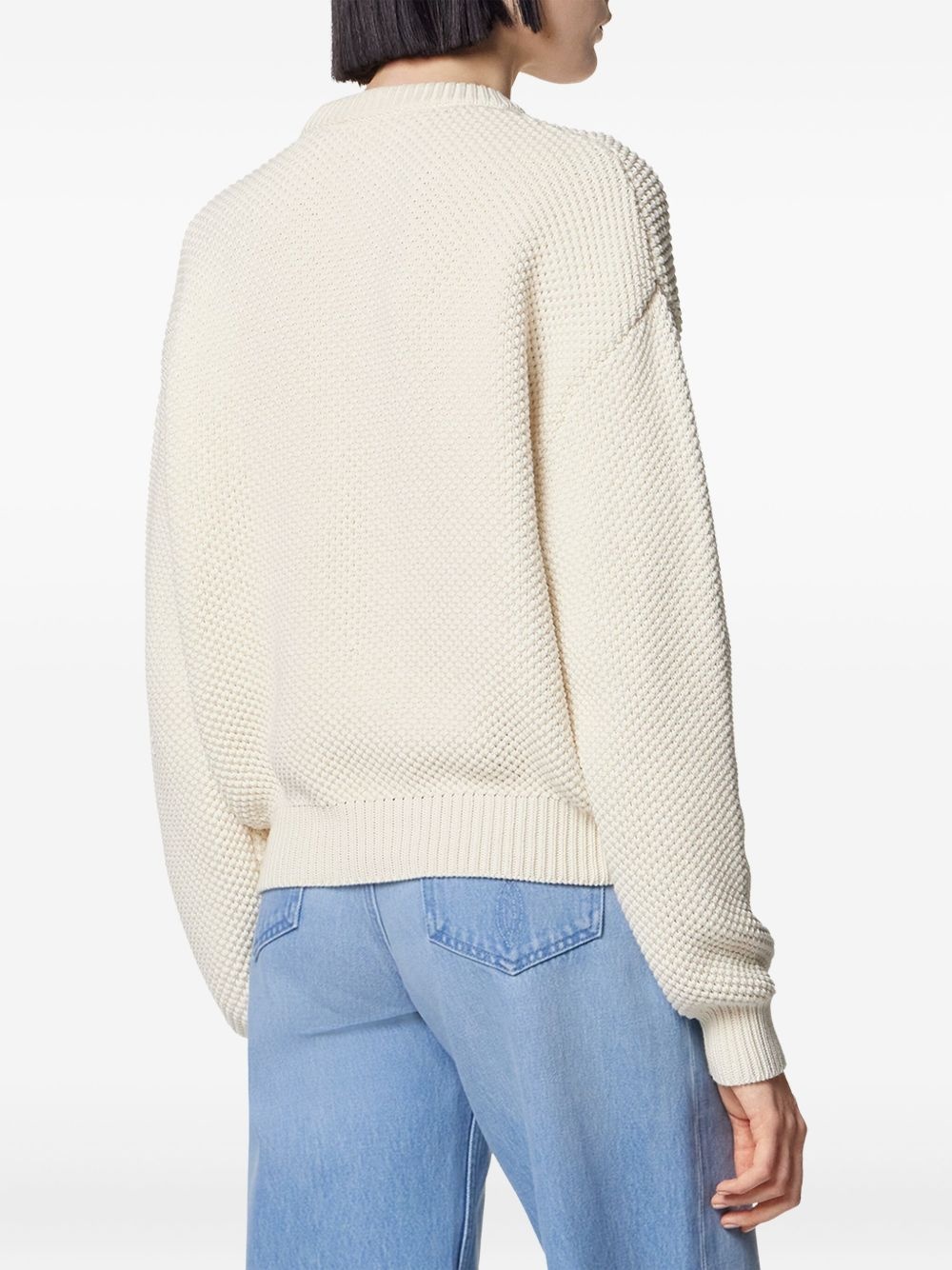 textured-logo sweater - 4