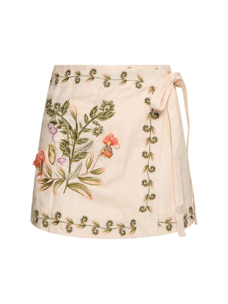 Luna linen mini skirt - 1