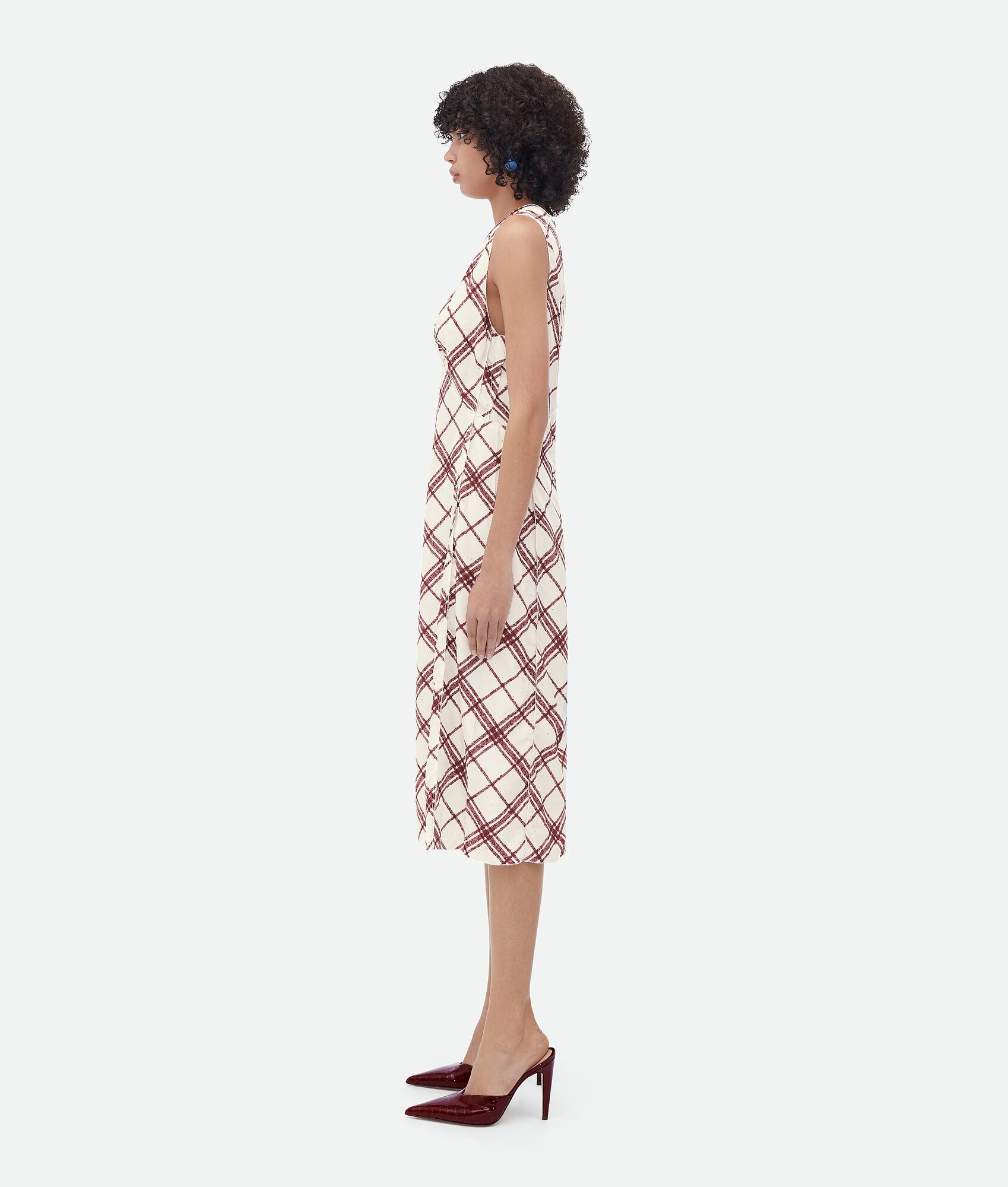 check print viscose and silk dress - 2