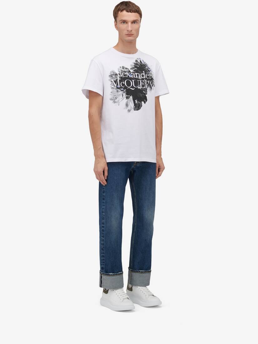 Men's Dutch Flower Logo T-shirt in White/black - 3