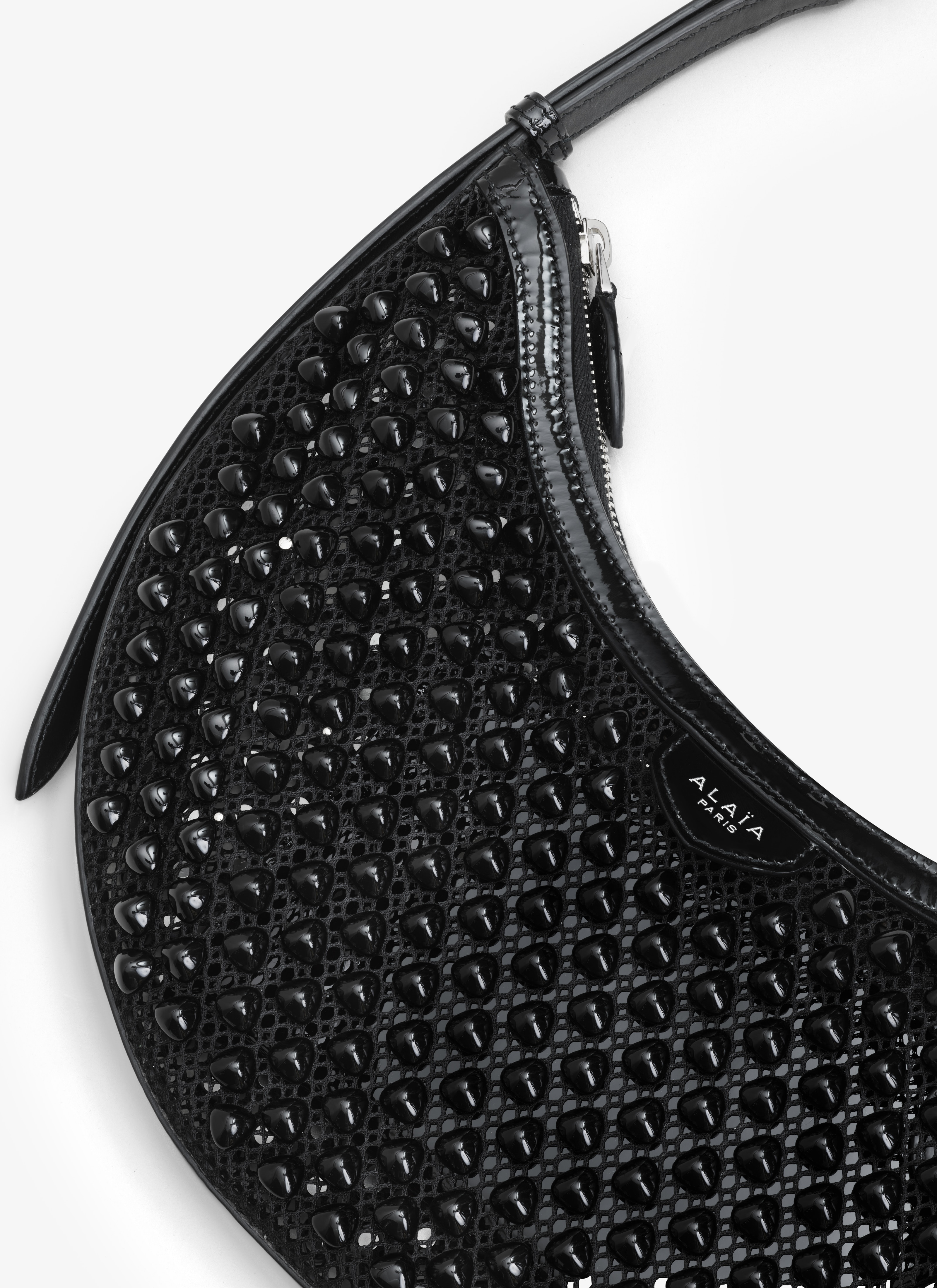 ONE PIECE DEMI LUNE BAG IN FISHNET PYRAMIDS - 3