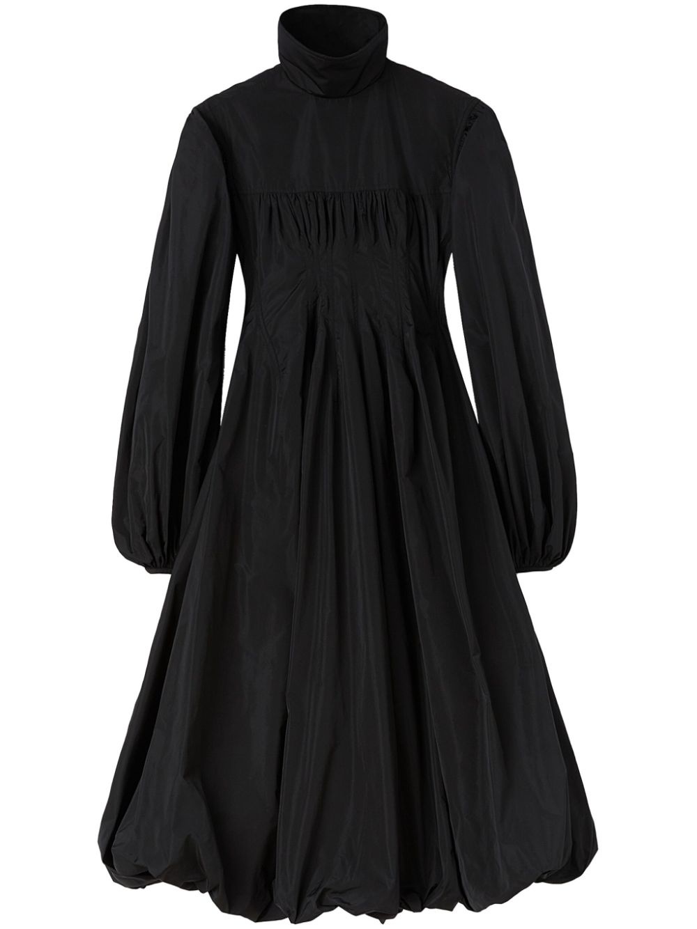 calf-length long-sleeve dress - 1