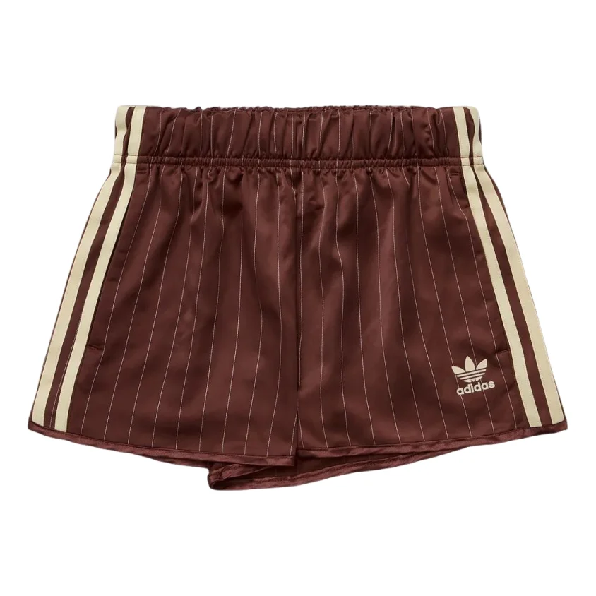 (WMNS) adidas Pinstripe Satin Shorts Asia Sizing 'Brown' KC4236 - 1