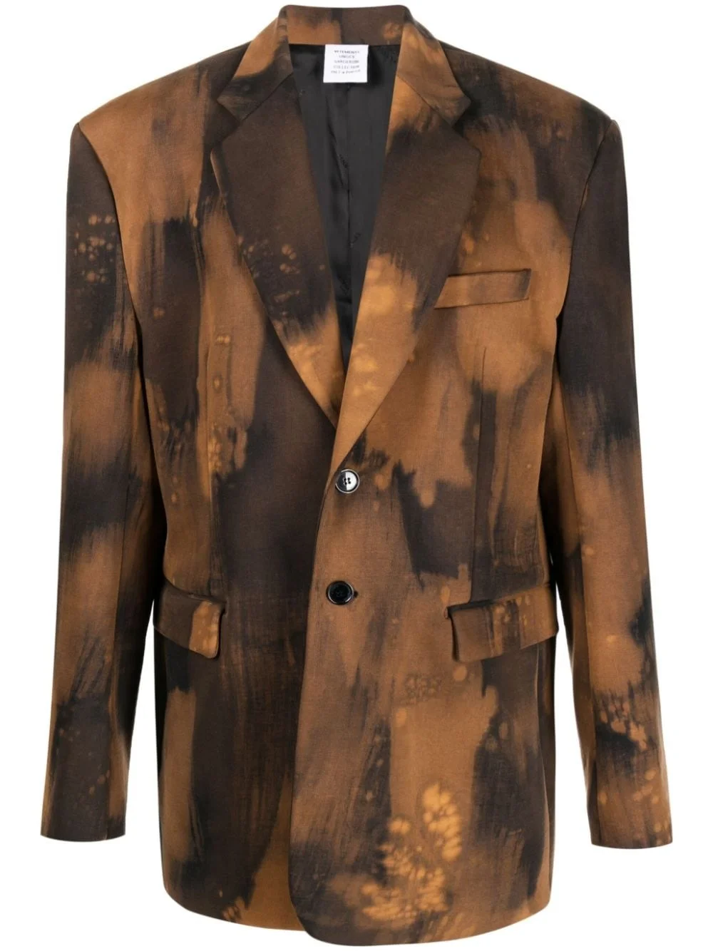 Overbleached single-breasted blazer - 1