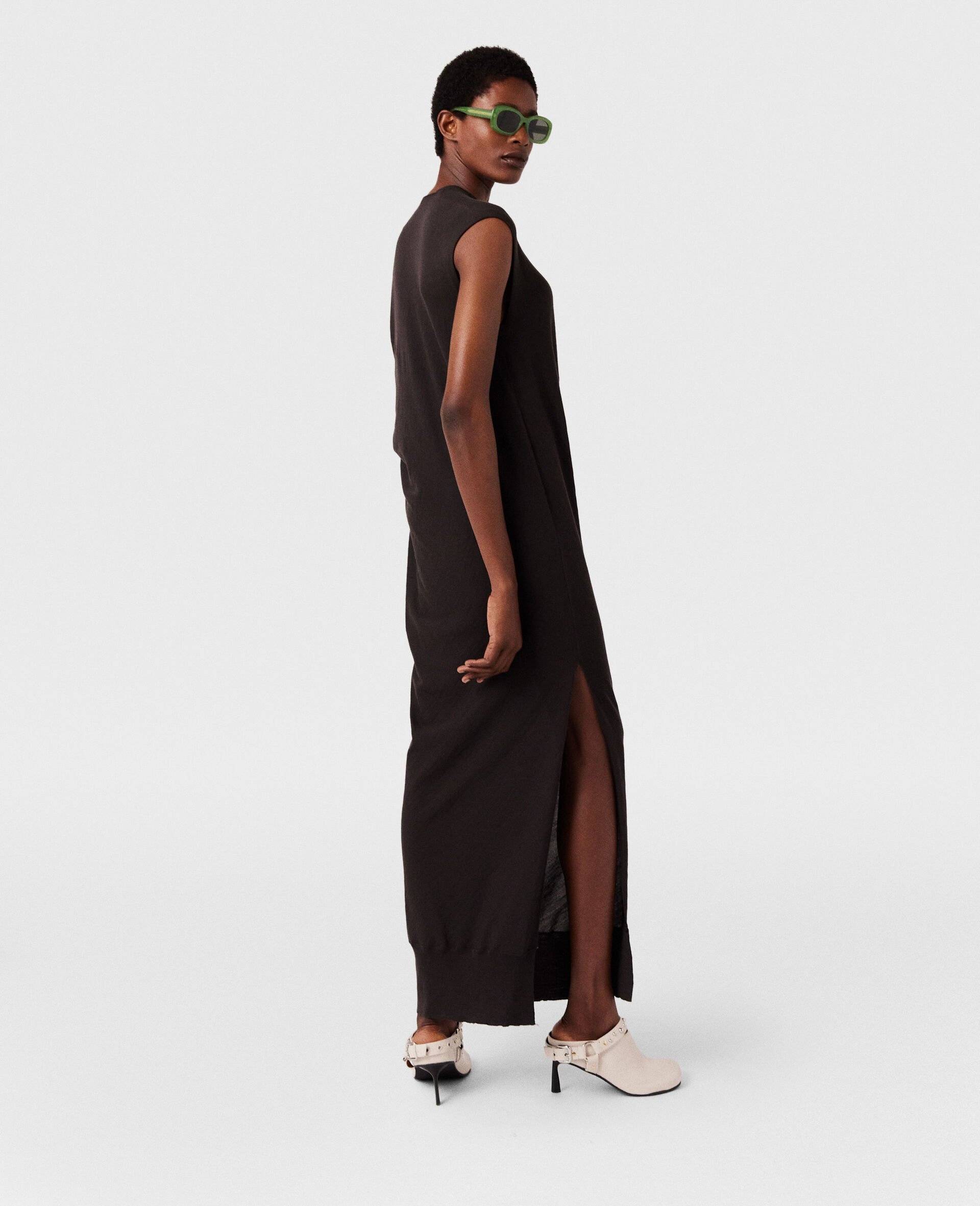 Asymmetric Draped Maxi Dress - 3