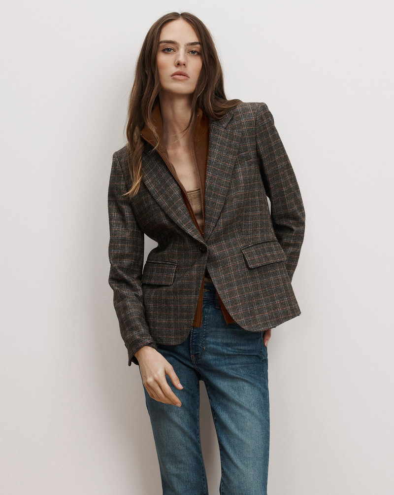 VERONICA BEARD TYRA PLAID DICKEY JACKET outlook