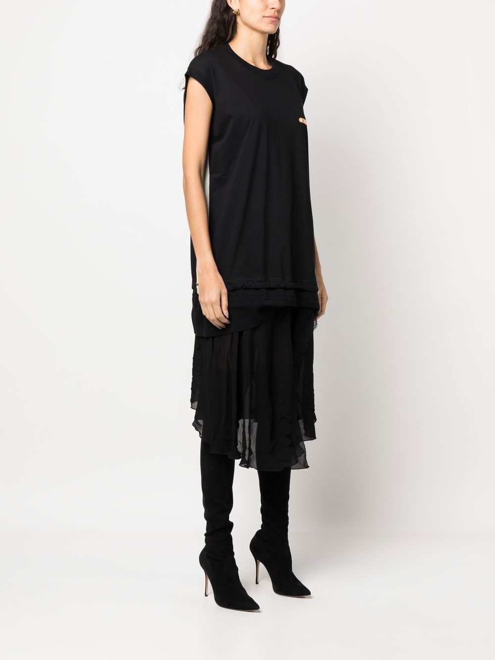 asymmetric sleeveless dress - 3