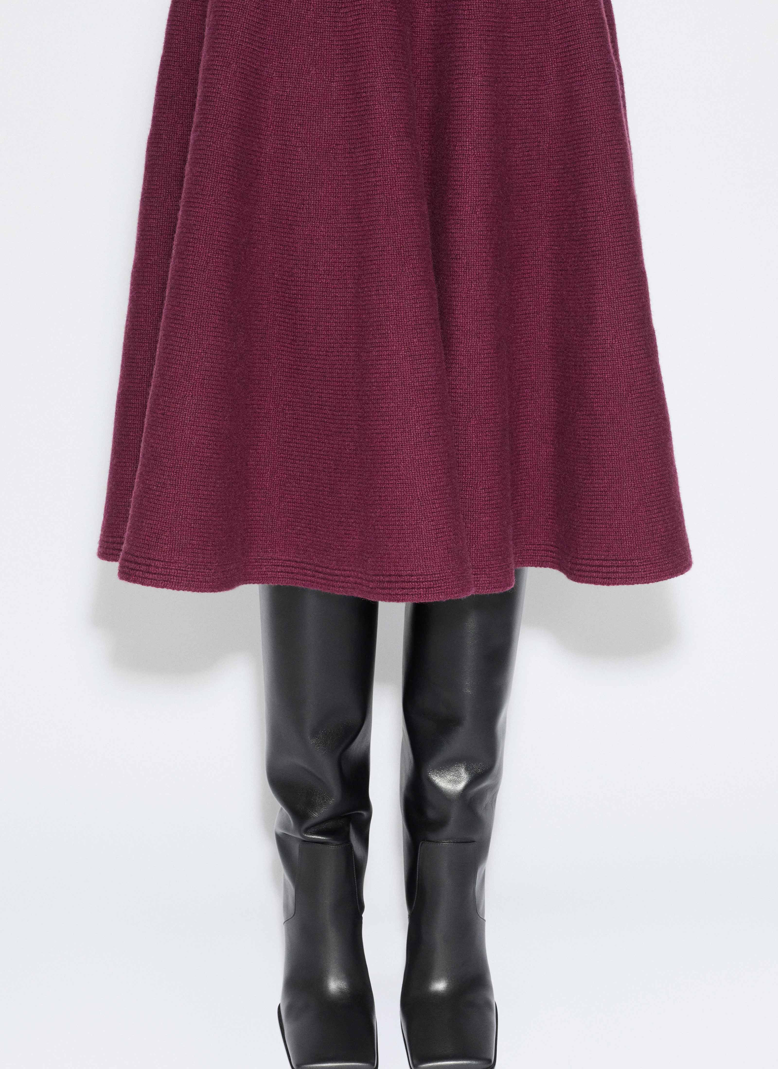 CASHMERE KNIT FLARE SKIRT - 5