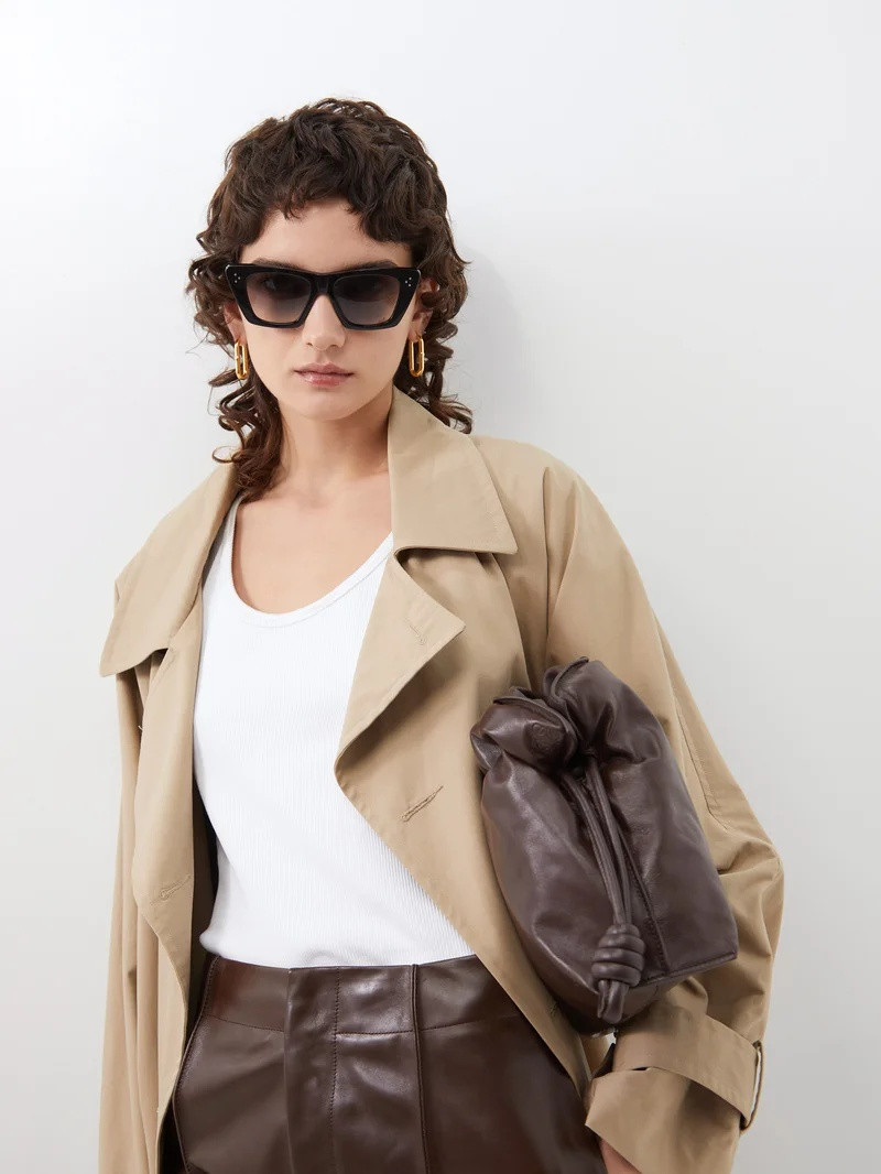 Angular cat-eye acetate sunglasses 6