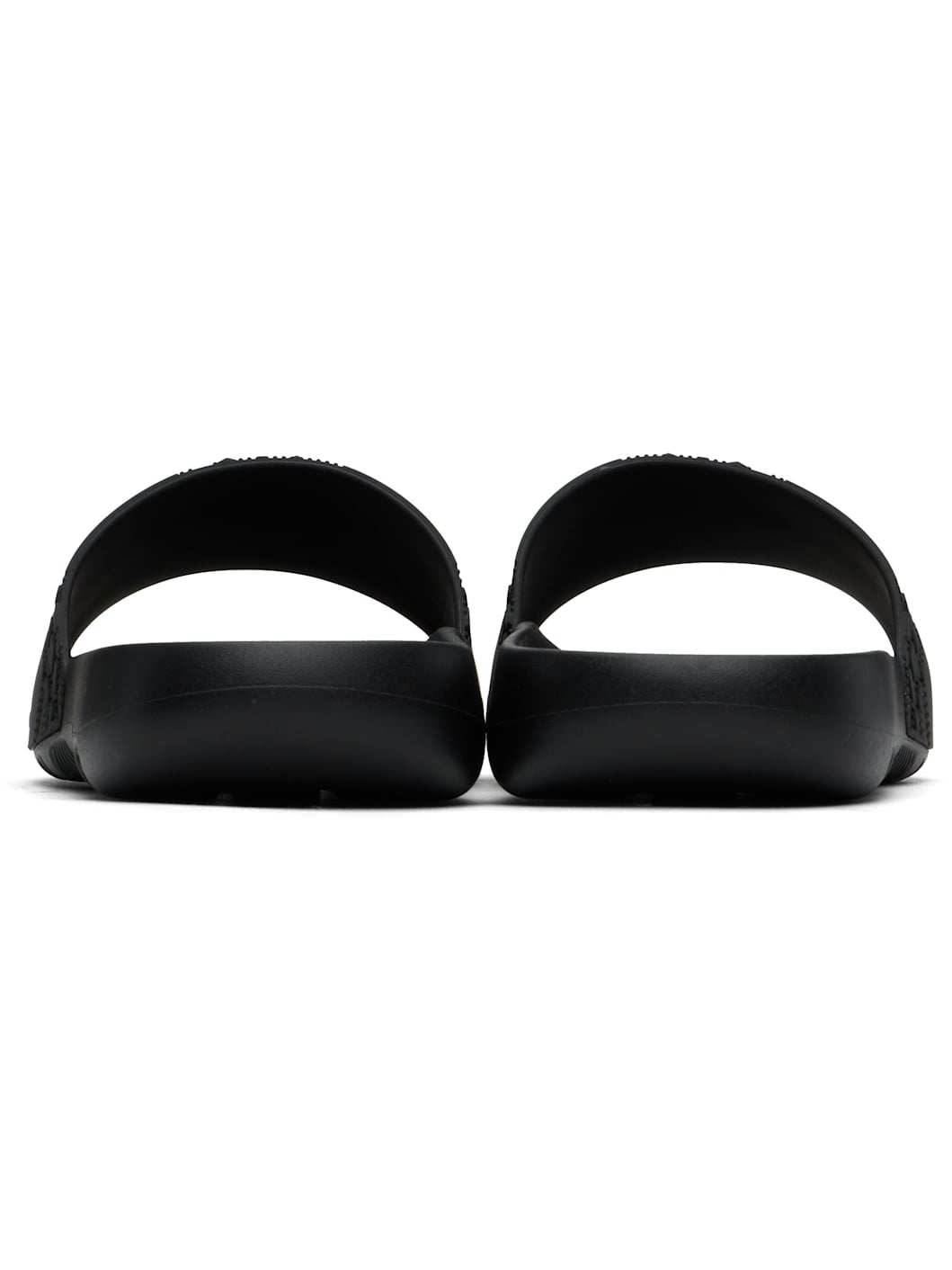 Black Embossed Check Dive Slides - 2