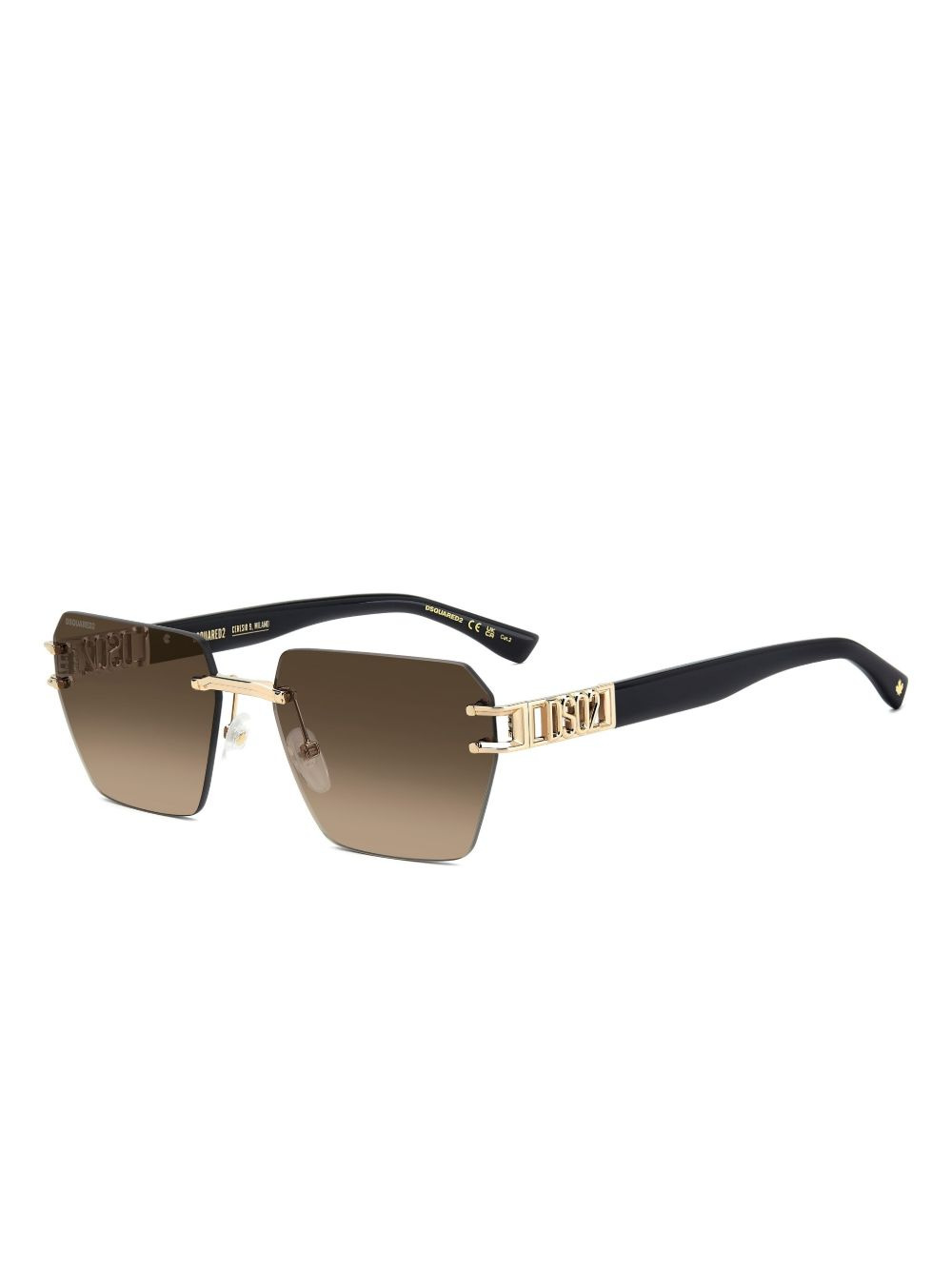logo geometric sunglasses - 2