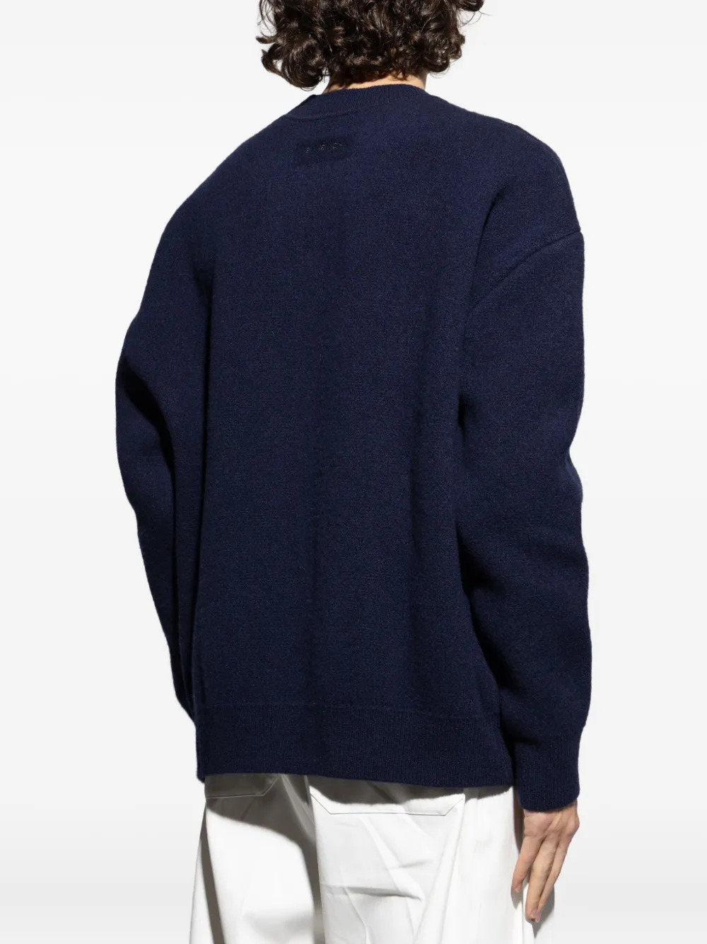 GIVENCHY - Men Crewneck Sweater in Wool with brushed Afternoon Light in Jacquard - 2