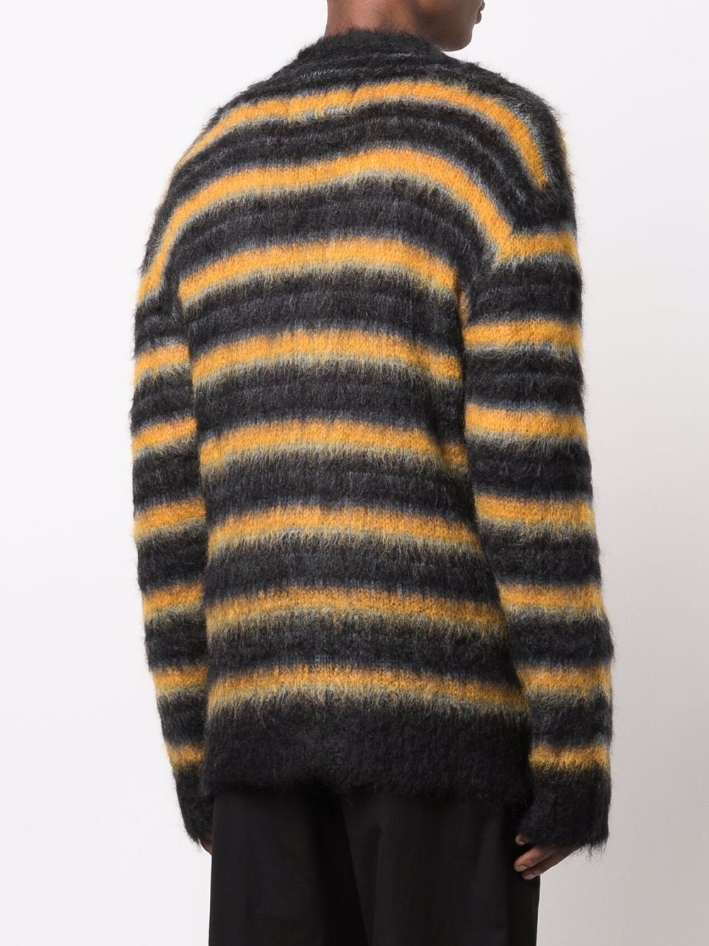 stripe-pattern cardigan - 4