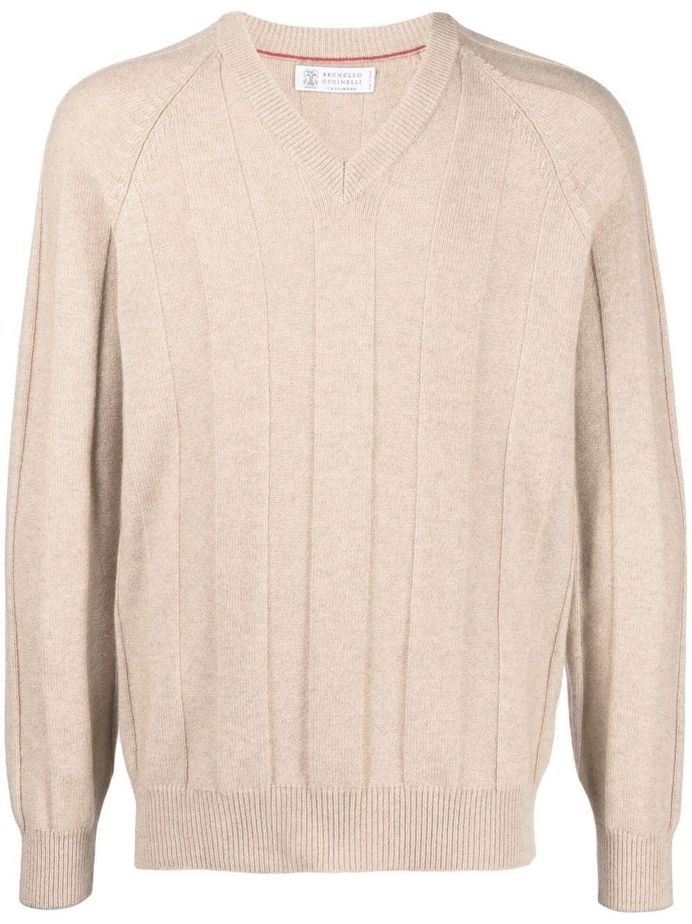 ribbed cashmere jumper - 1