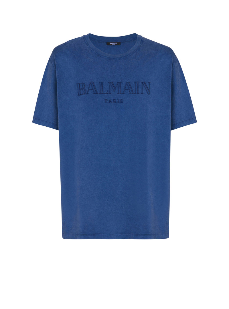 느슨한 티셔츠 빈티지 Balmain 자수 - 1