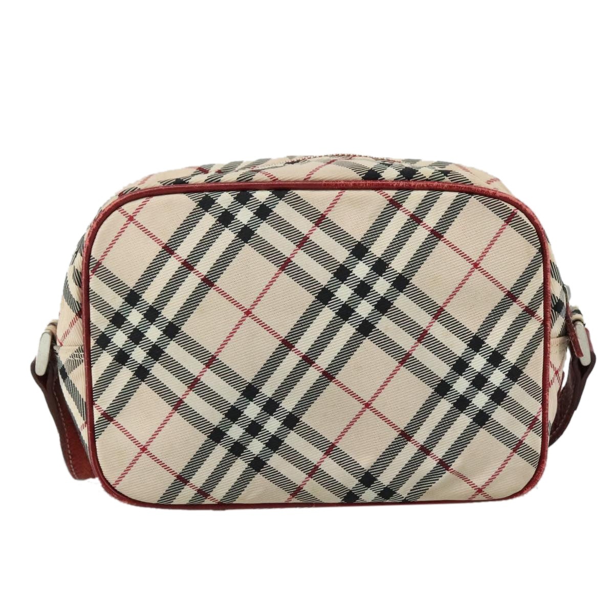 Burberry Nova Check Blue Label Shoulder Bag Nylon Beige Silver - 3